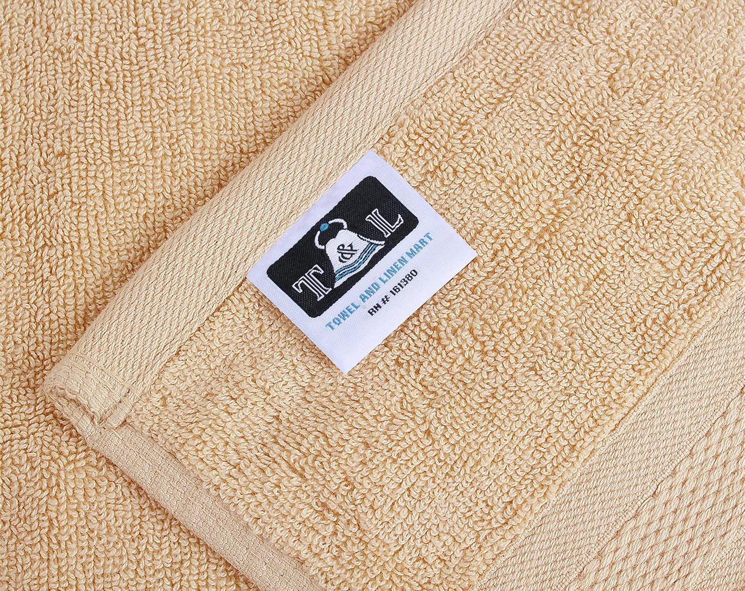 Towel and Linen Mart – Juego de toallas de baño, 2 toallas de mano y 4 paños de 2 capas de baja torsión de 600 GSM, hilado en anillo altamente