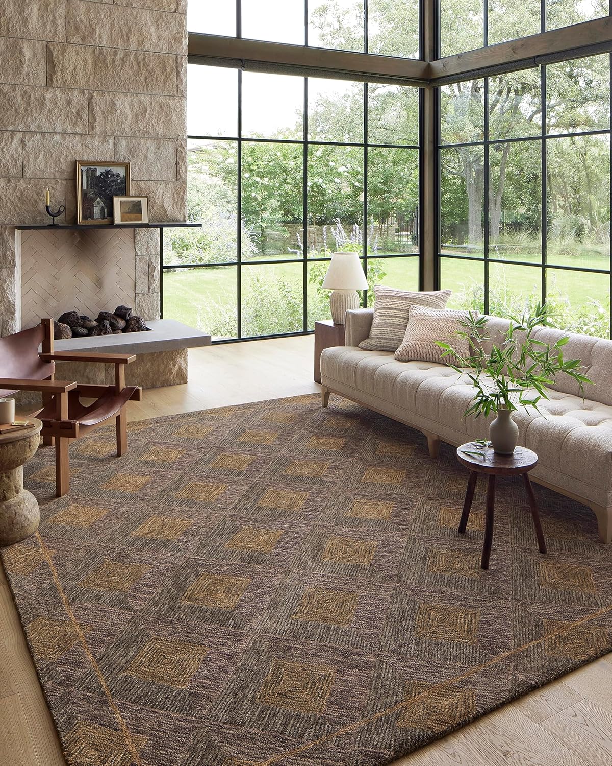 Loloi II Varena Collection VAR-04 – Alfombra decorativa de ciruelaoro de 2 pies y 3 pulgadas x 3 pies 9 pulgadas