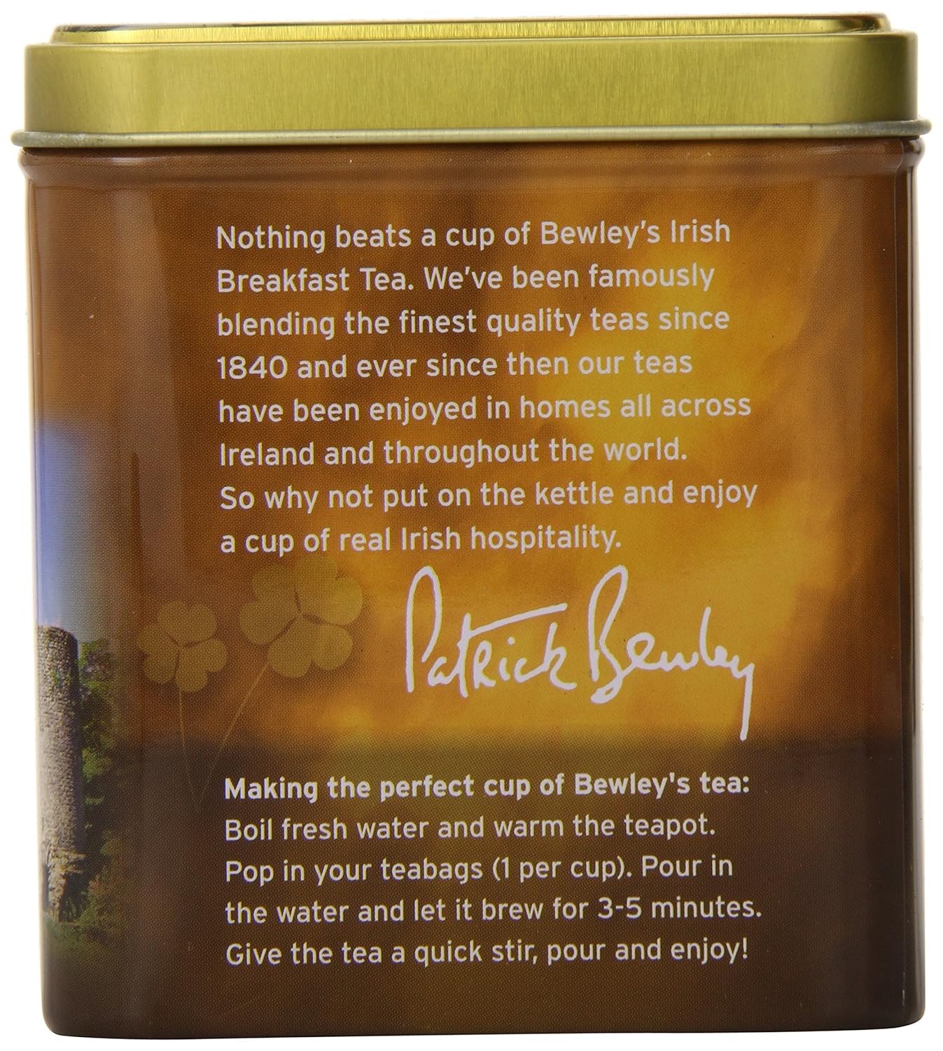 Bewley’s Irish Breakfast – Lata de té, 30 unidades