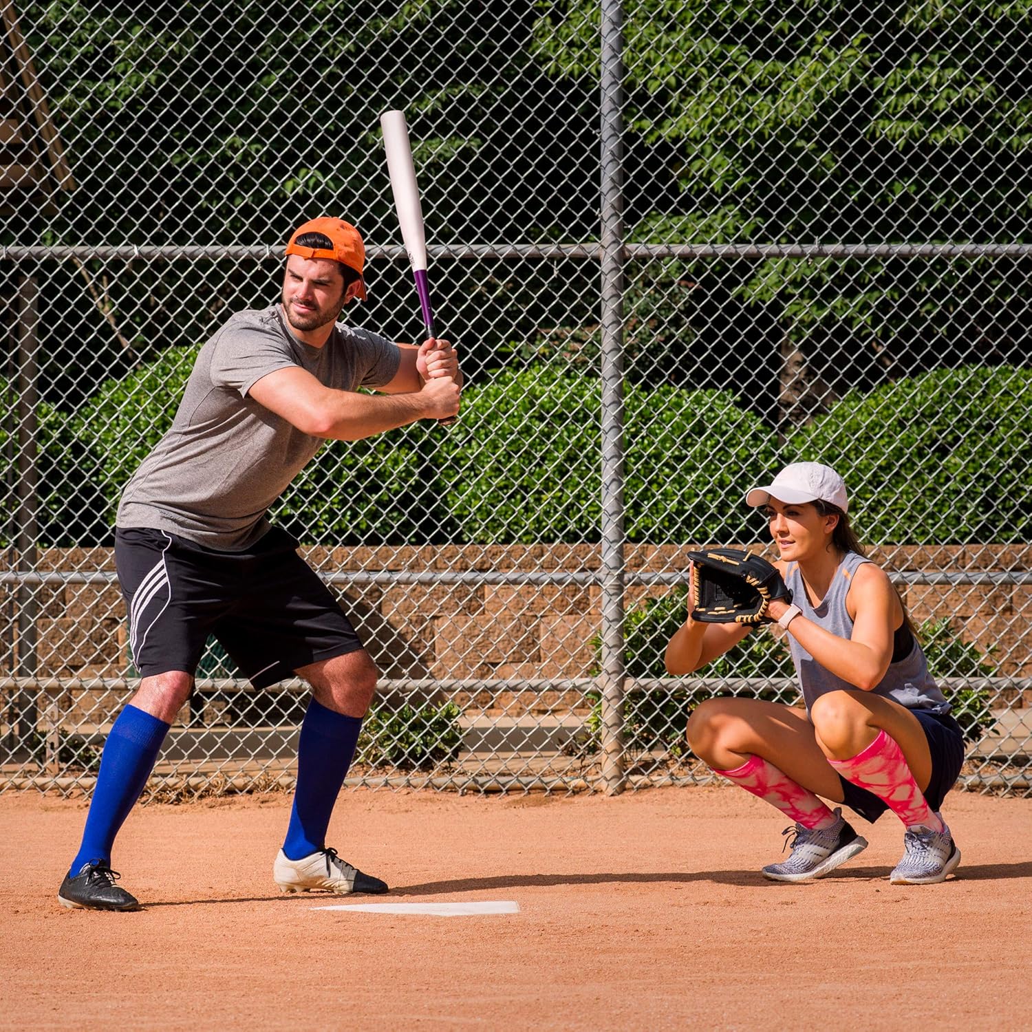 Sof Sole Calcetines de béisbol RBI sobre la pantorrilla para hombre