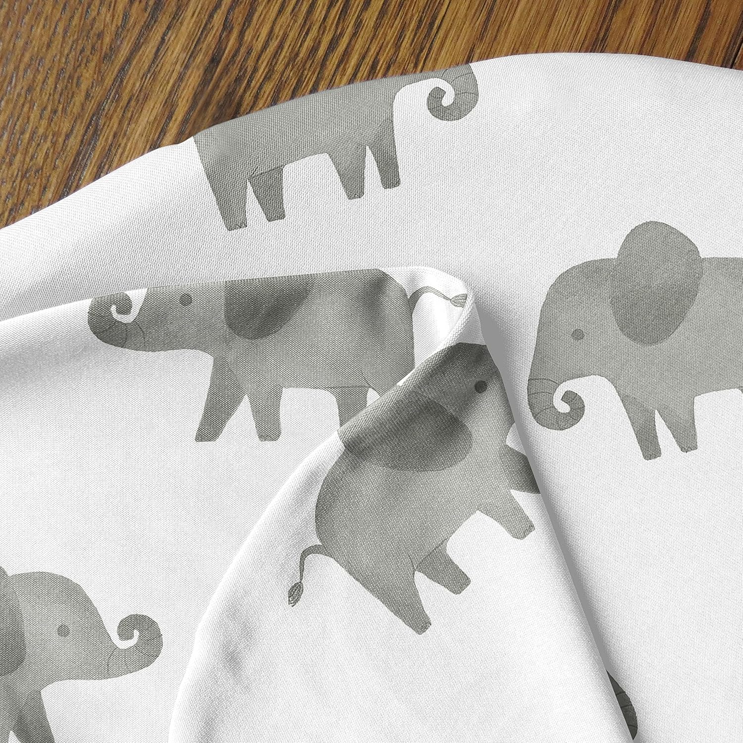 Sweet Jojo Designs Elephant Safari – Conjunto de capullo y gorro para bebé, saco de dormir de punto elástico para bebé, recién nacido, saco de