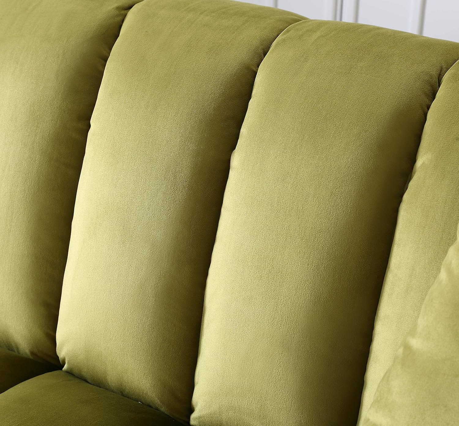 Sofá cama convertible de terciopelo de 82.7 pulgadas con almacenamiento para sala de estar y dormitorio, color verde