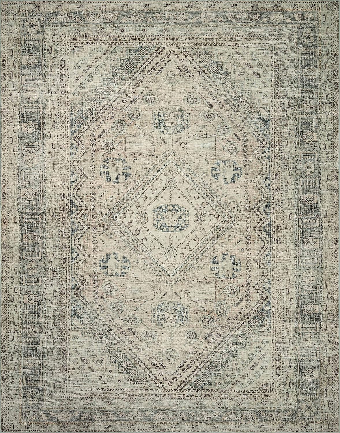 Loloi x Magnolia Home by Joanna Gaines Sinclair SIN-04 Collection – Alfombra rectangular de 7 pies 6 pulgadas x 9 pies 6 pulgadas, color