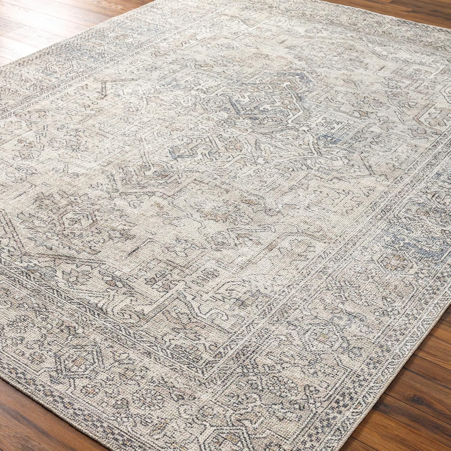 Becki Owens x Surya Margot Medallion – Alfombra de área, 2 pies 2 pulgadas x 3 pies 9 pulgadas, color gris claro