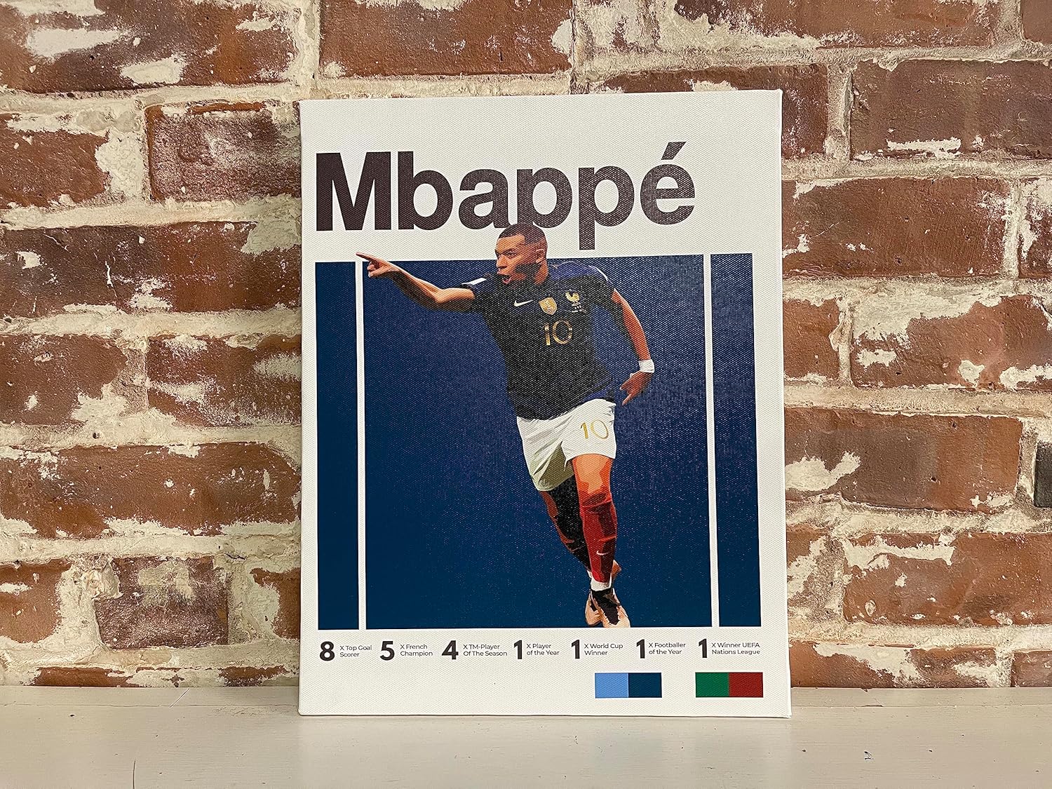 Messi, Ronaldo, Mbappé, Neymar  FRAMED CANVAS  Soccer Superstars, Wall Decor, World Cup Art, Favorite Soccer Players, Futbol, Office, Gameroom,