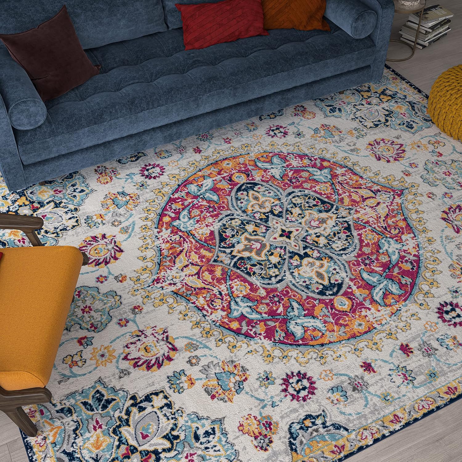 Amara – Alfombra de pasillo tradicional de 2 x 8 pies para pasillo, cocina, entrada, baño, cuarto de servicio, alfombras para sala