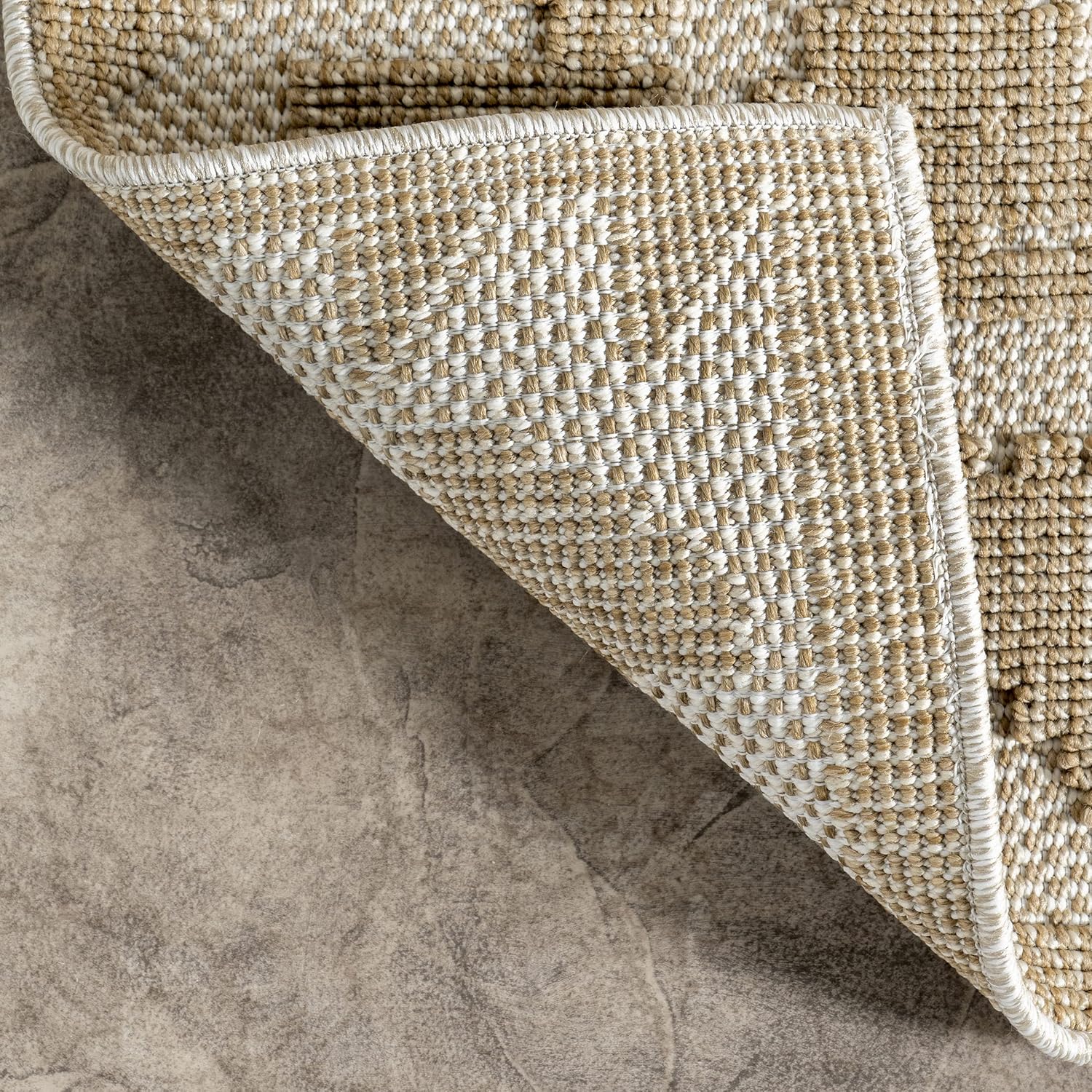 nuLOOM Miesha – Alfombra persa de transición para interiores y exteriores, 5 x 8 pies, color beige