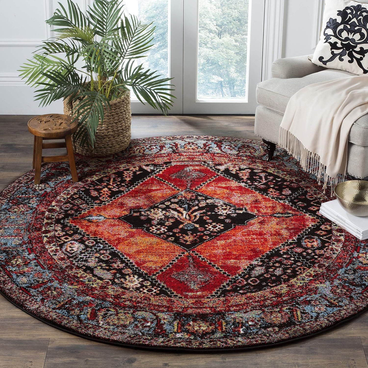 SAFAVIEH Vintage Hamadan Collection VTH217B – Alfombra oriental tradicional persa que no desprende pelusa, para comedor, entrada, vestíbulo, sala de