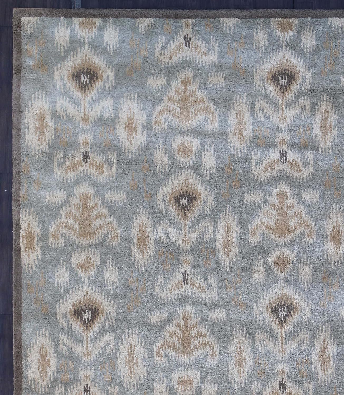 Marchesa – Alfombras y alfombras de lana 100% hechas a mano, estilo oriental tradicional gris (9 x 12)