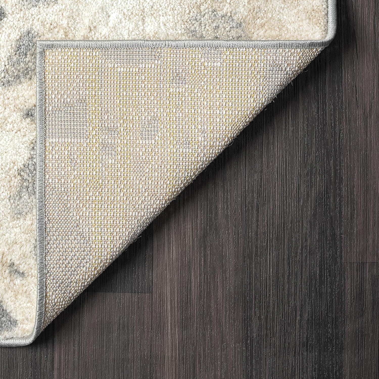 Abani Nuevo Collection – Alfombra de área, diseño moderno de terazzo de puntos marfilgris, 6 x 9 pies, fácil de limpiar, duradera para niños y