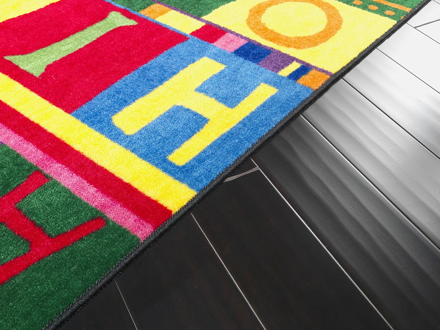 Alfombras Flagship Carpets, modelo ABC, colección económica, fácil cuidado, lavable para aula educativa de niños, Multicolor, 1