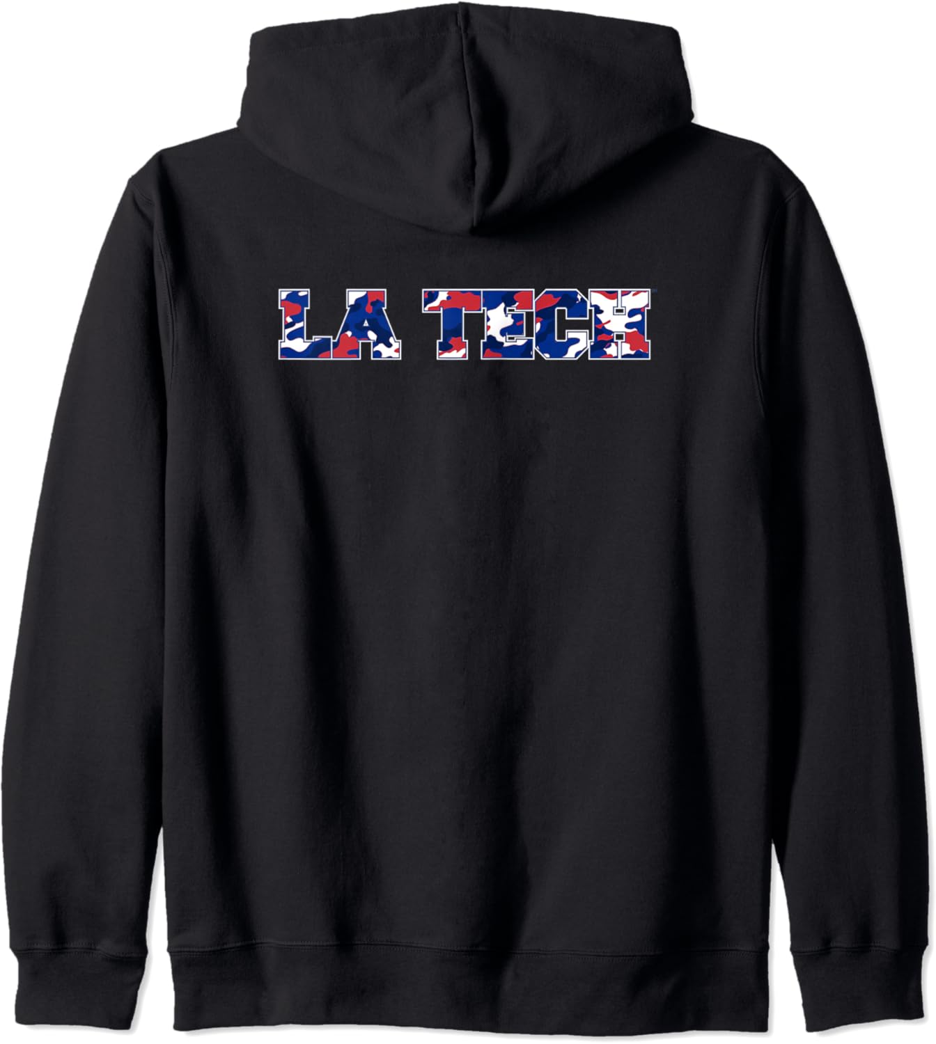 Louisiana Tech Bulldogs – Sudadera con capucha y cremallera, Negro –