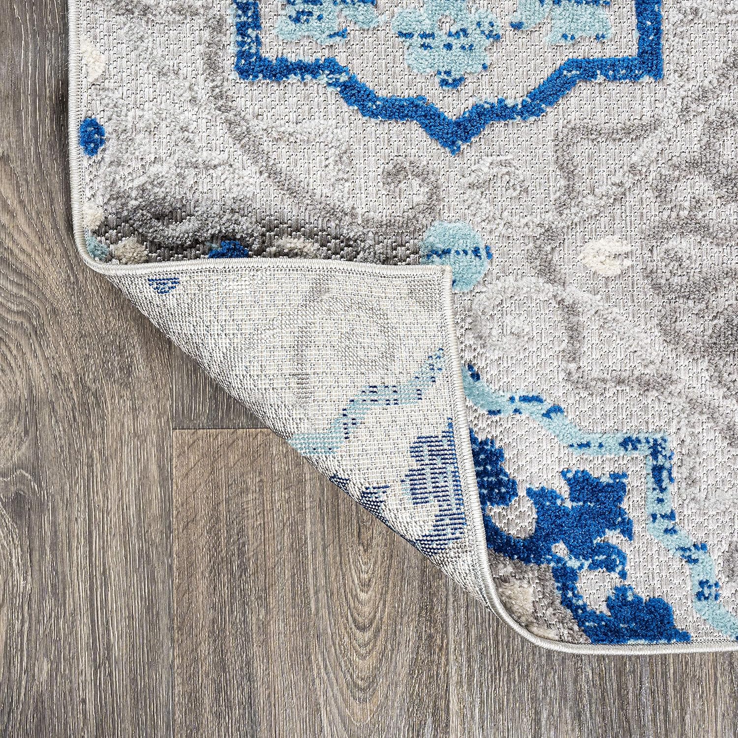 JONATHAN Y AMC101A-28 Medallón Mediterráneo para interiores y exteriores, alfombra bohemia floral fácil de limpiar, alto tráfico, dormitorio,