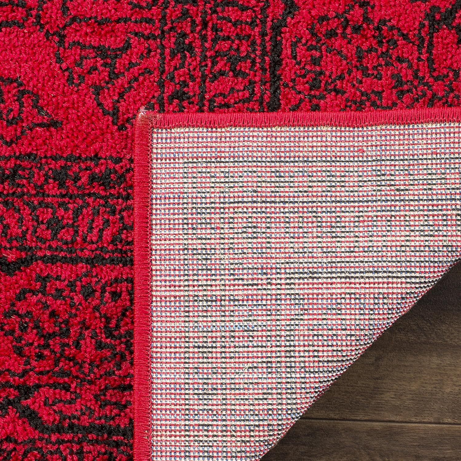 Safavieh – Colección Adirondack, 2 pies 6 pulgada x 22 pies, color rojonegro, ADR108F, Medallón Oriental, alfombra de área para sala, habitación,