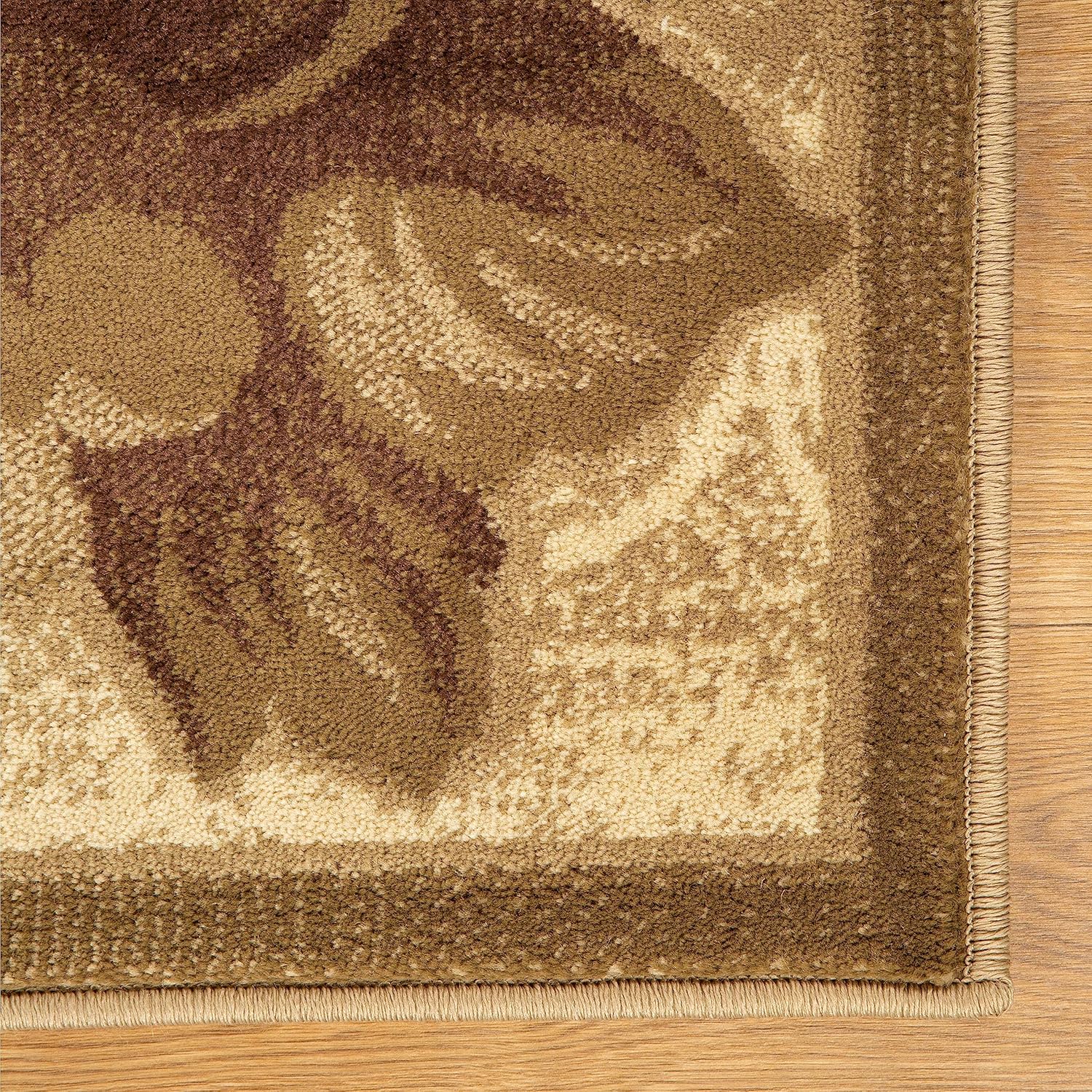 SUPERIOR Alfombra de interior de 5 x 8 pies con respaldo de yute, decoración moderna para el piso del hogar, pasillo, sala de estar, cubierta de