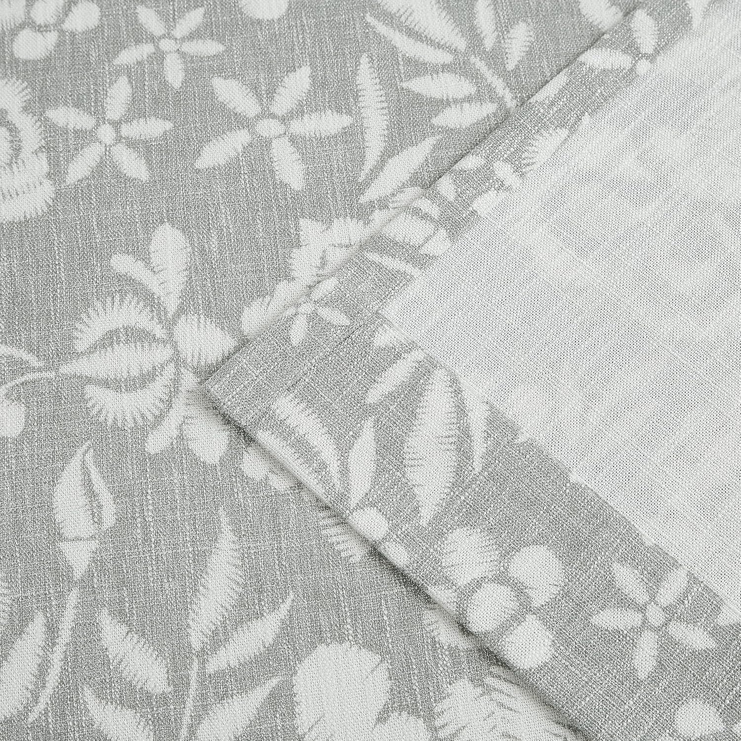 Vision Home Cortinas semitraslúcidas con bolsillo para barra y pestaña trasera, de lino jacobeo, con textura, filtrado de luz, cortinas blancas y