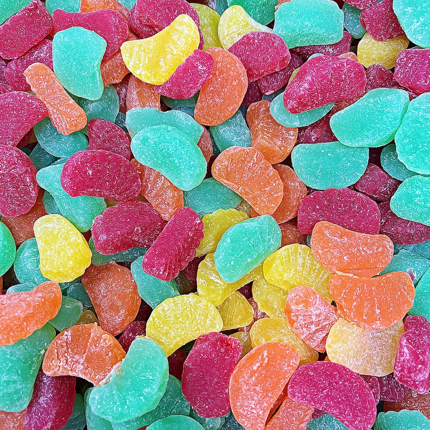 Rebanadas de fruta de gelatina y gotas de goma, bolsas de regalo a granel de una libra, selecciona tus favoritos (rebanadas de frutas surtidas)