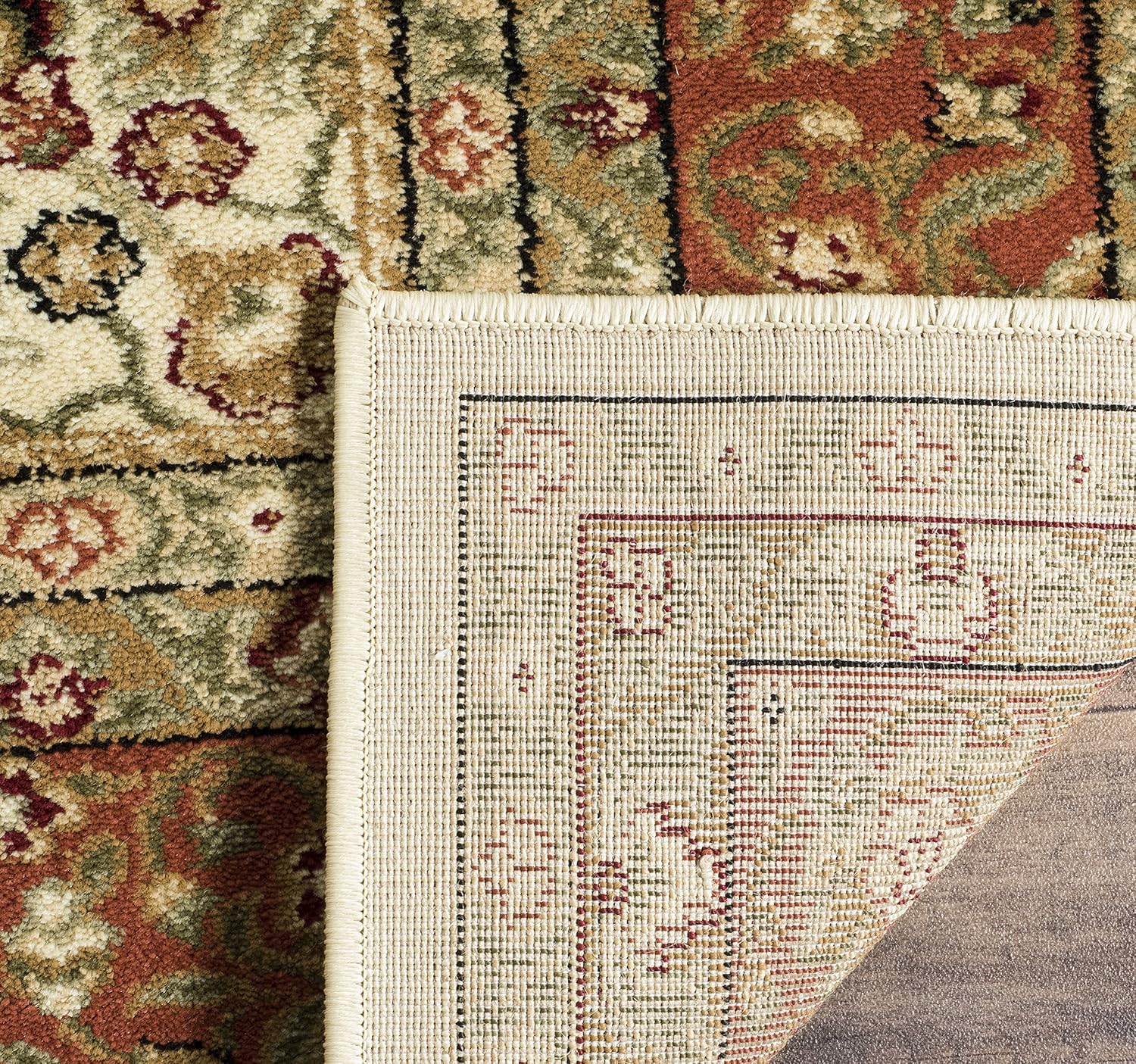 Safavieh Lyndhurst Collection, LNH214A, tapete oriental tradicional en rojo y negro, Polipropileno