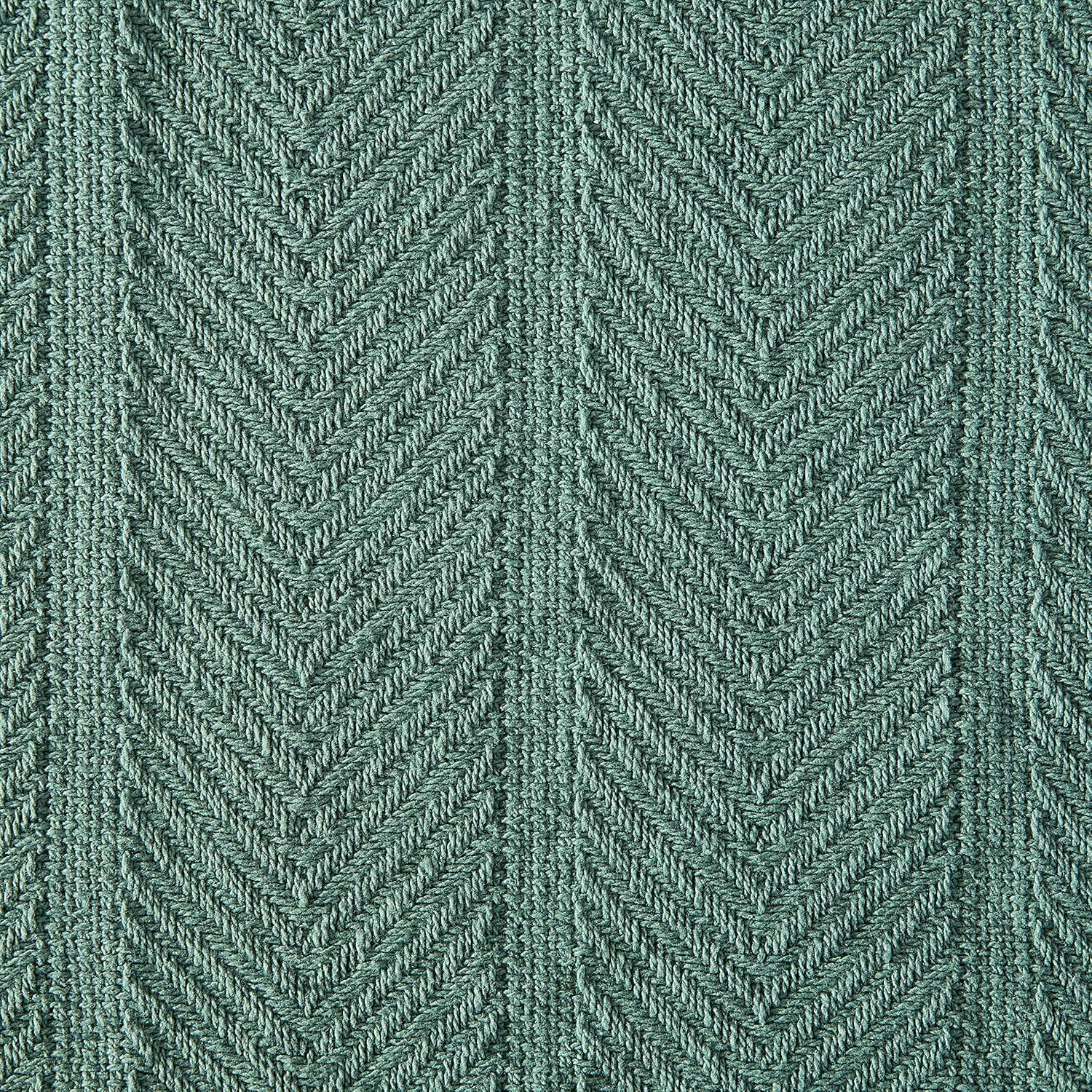 Eddie Bauer 213122 – Manta con patrón en forma de espiga, individual, raya azul, Algodón, Verde, gemelo