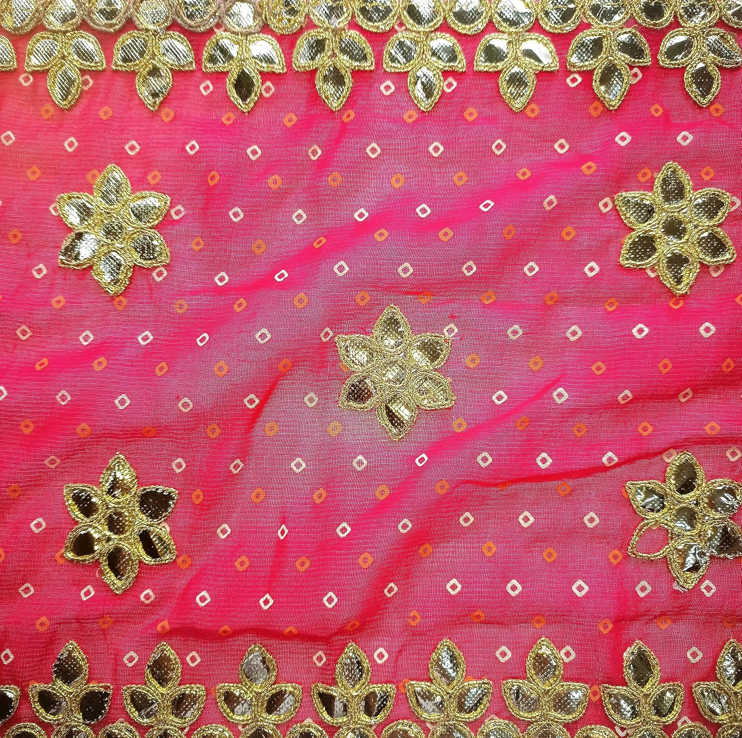 Handmade Pooja Mat Aasan, Swastik Cloth for Puja Cloth MatMandir, Temple, Home, Office, Base, Chawki, Slab, Mataji Chunari Red O