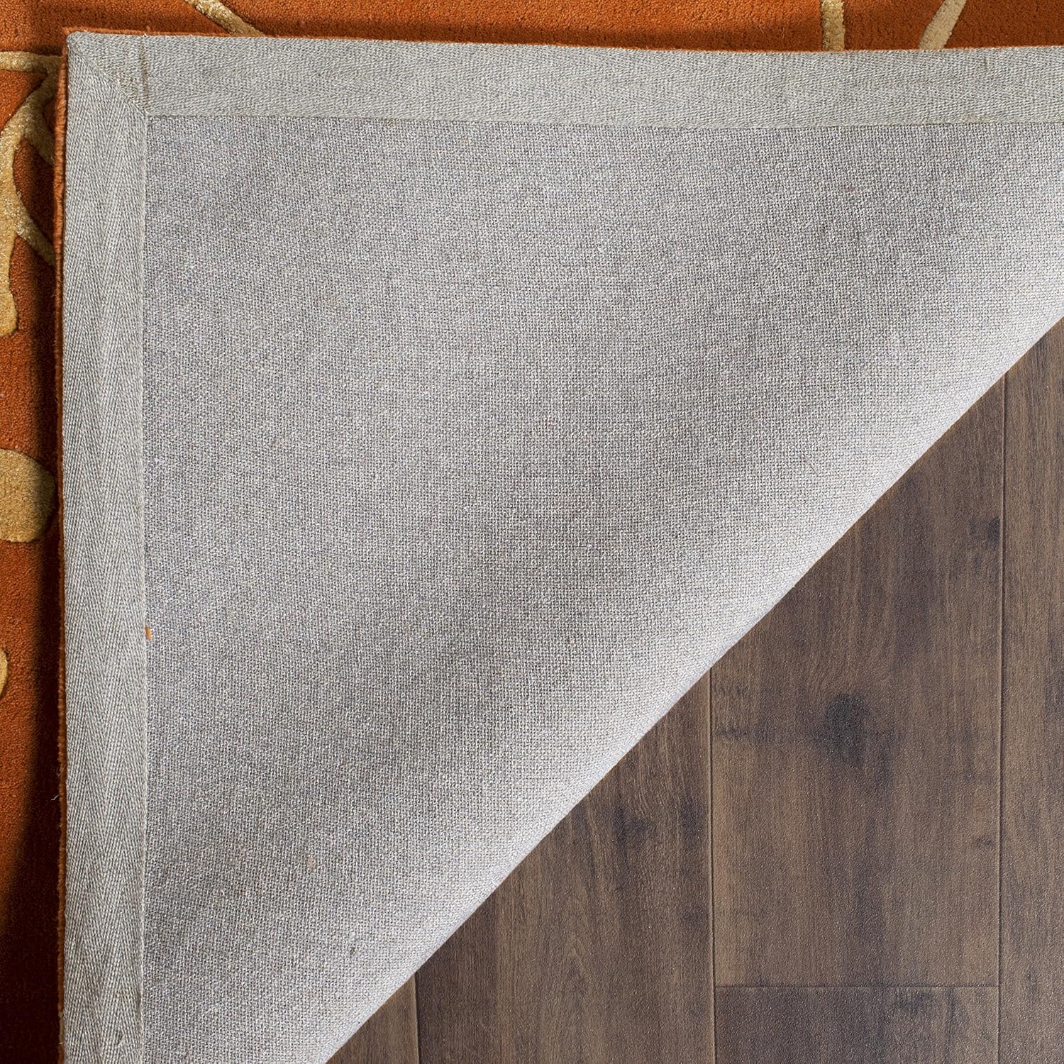 SAFAVIEH Soho Collection SOH305D – Alfombra de lana prémium hecha a mano de 6 x 9 pies, color óxido