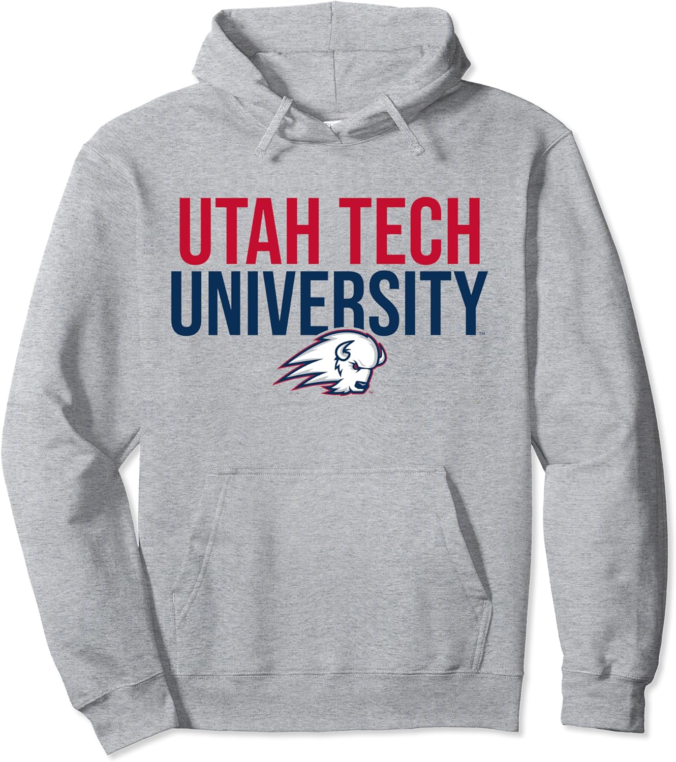 Utah Tech Trailblazers – Sudadera con capucha apilada, Gris