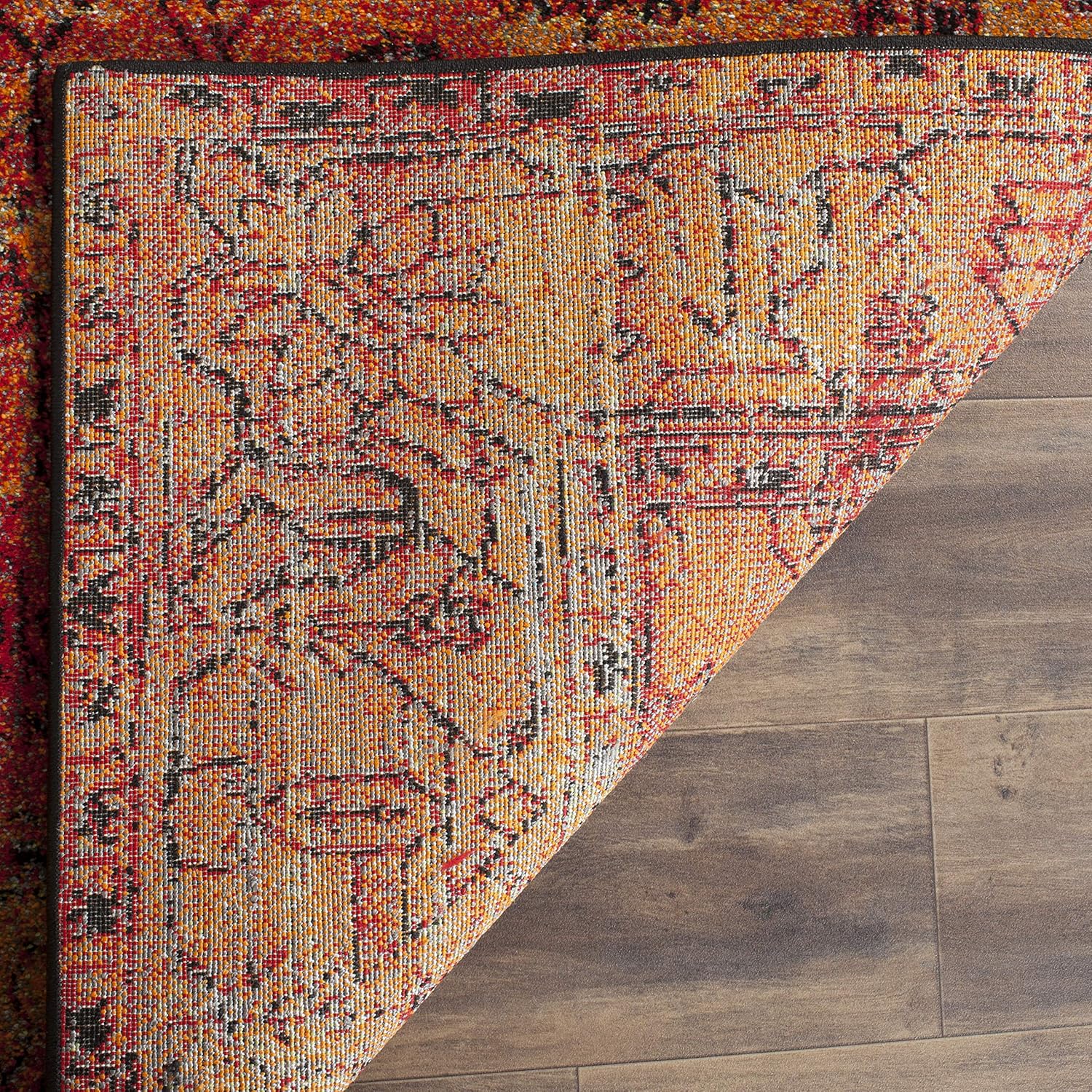 SAFAVIEH Vintage Hamadan Collection – Alfombra decorativa, 2 pies 3 pulgadas x 4 pies, naranja, diseño persa oriental, no desprende pelusa y de