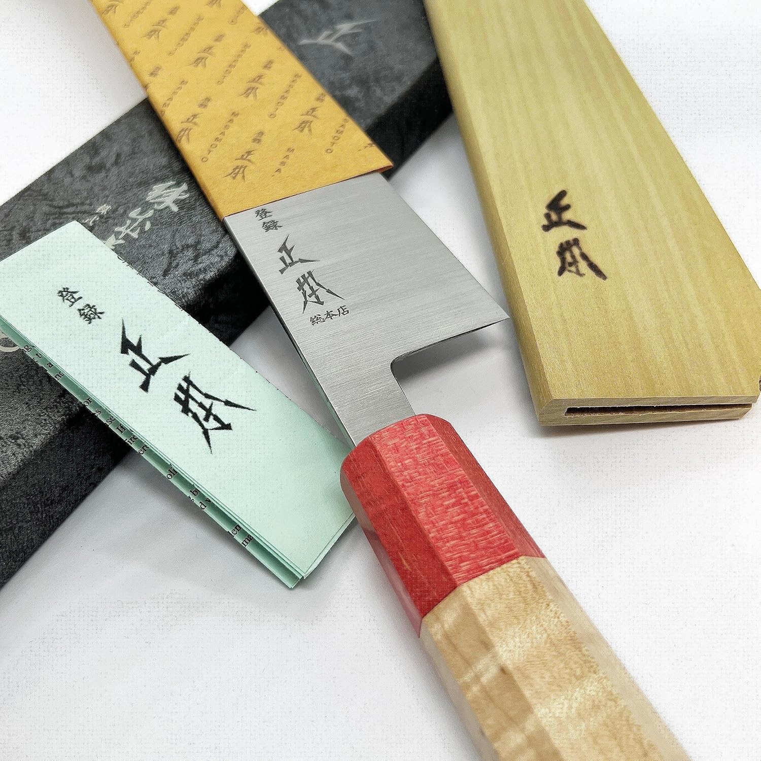 MASAMOTO KS – Cuchillo de chef japonés Gyuto con funda de 9.5 pulgadas (9.449 in), fabricado en Japón, cuchillo de chef de cocina profesional, hoja