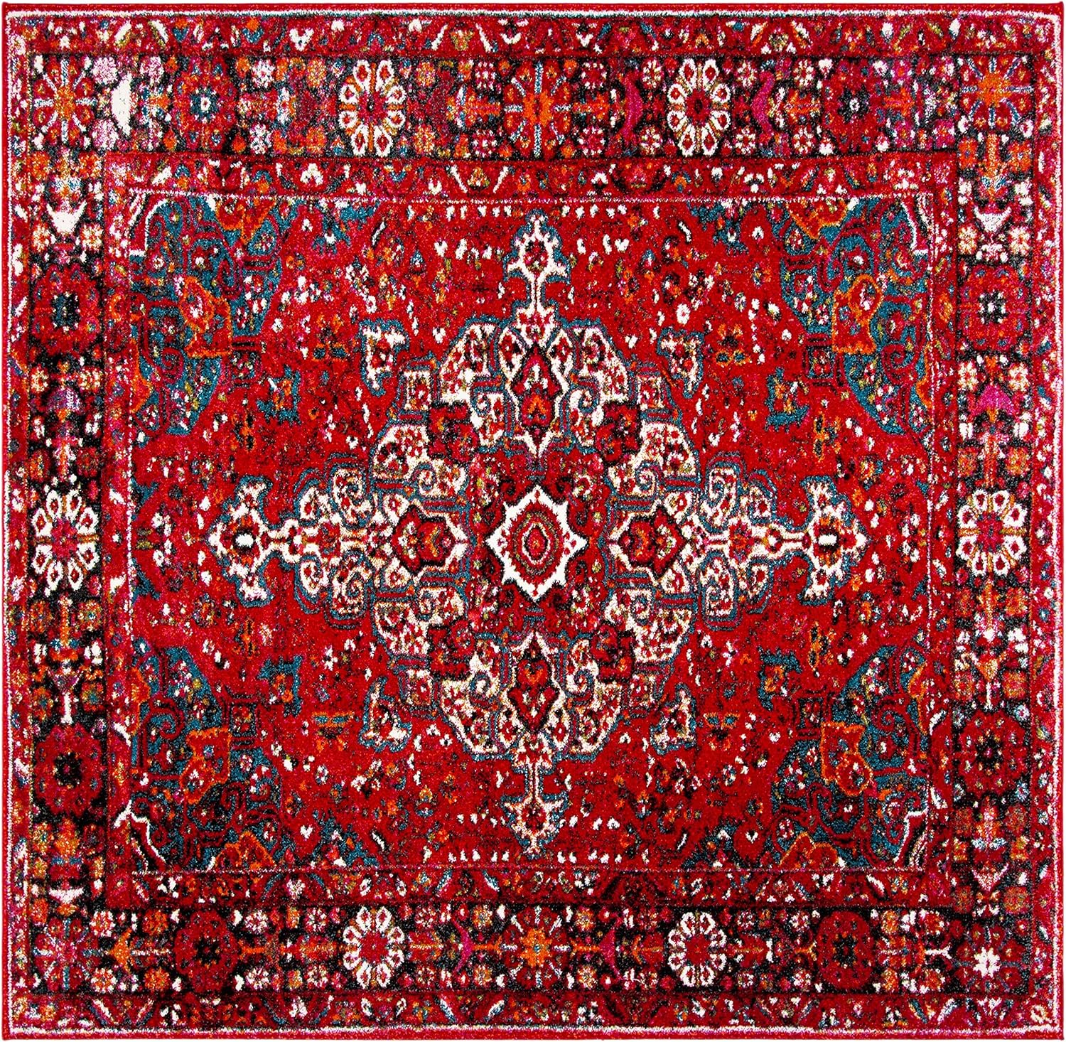 SAFAVIEH Vintage Hamadan Collection VTH222A – Alfombra oriental tradicional persa que no desprende pelusa, para sala de estar y dormitorio, 3 pies