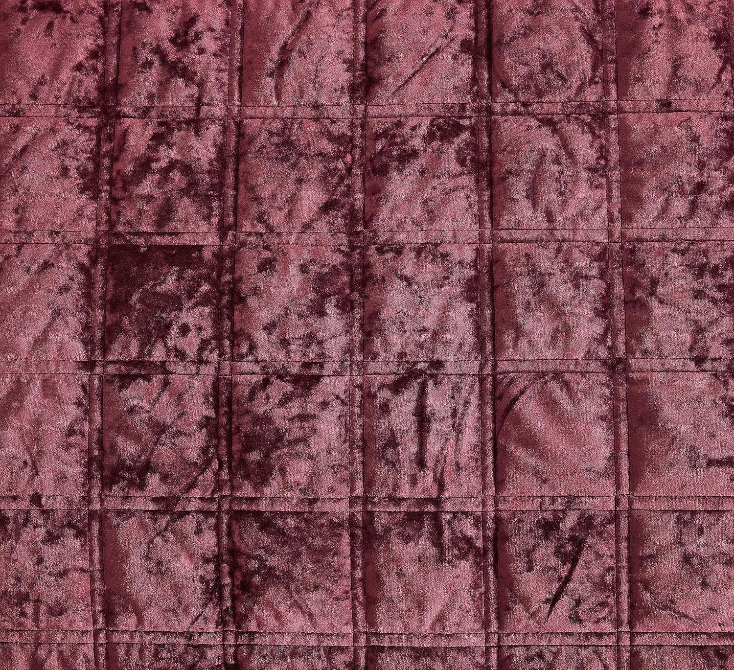 Chezmoi Collection Piers – Juego de edredón de terciopelo burdeos tamaño Queen, ropa de cama de terciopelo envejecido de 3 piezas para todas las