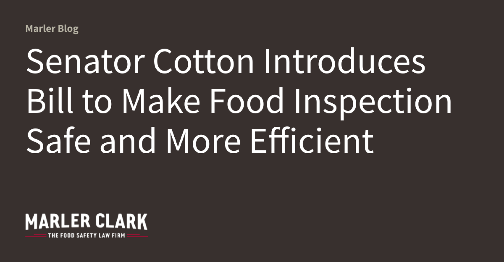 Senator Cotton Introduces Invoice to Make Meals Inspection Secure and Extra Environment friendly Senator Cotton Introduces Invoice to Make Meals Inspection Secure and Extra Environment friendly