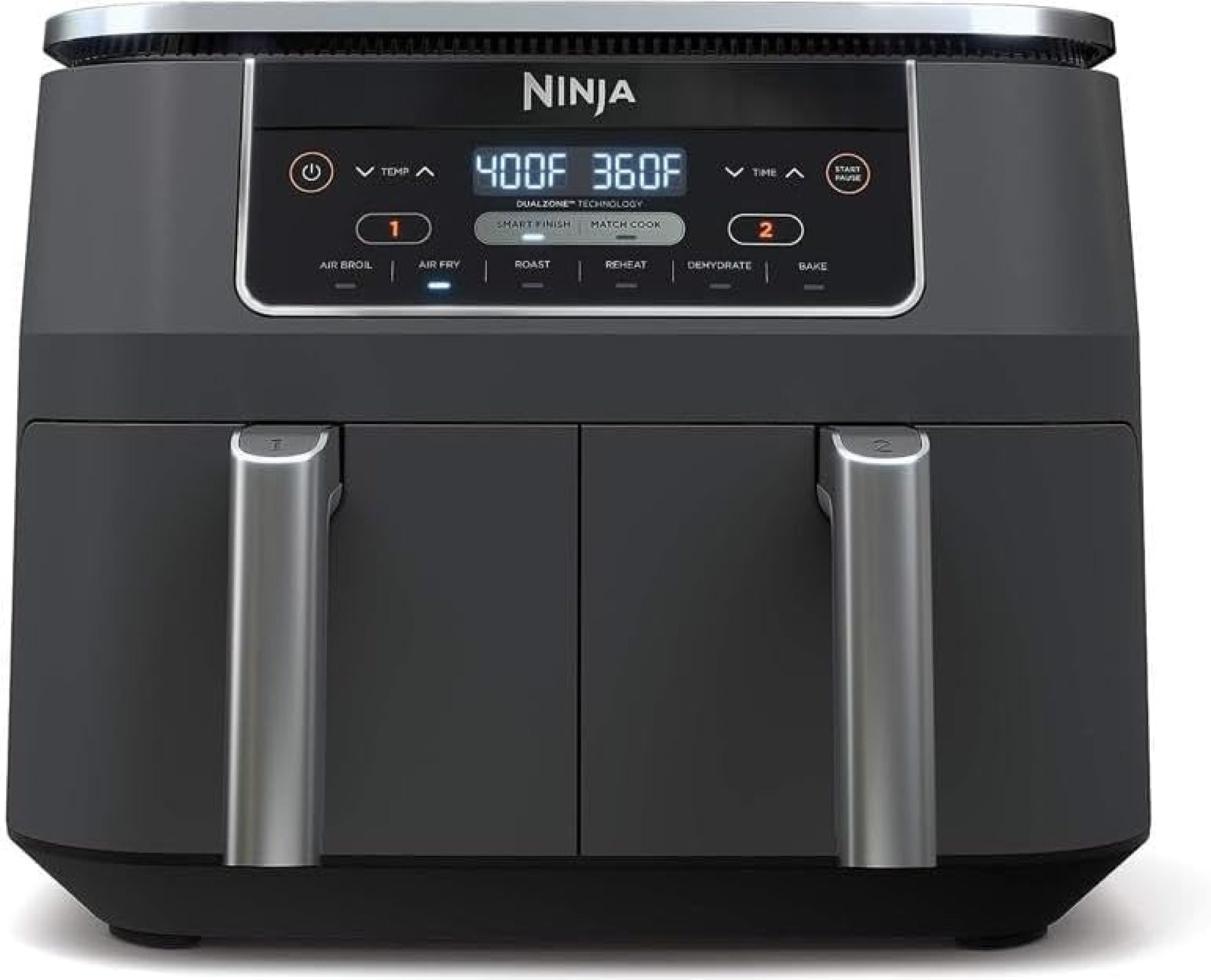 Ninja DZ201 Foodi 8 Quart 6-in-1 DualZone 2-Basket Air Fryer with 2 Impartial Frying Baskets, Match Cook dinner & Sensible End to Roast, Broil, Dehydrate & Extra for Fast, Straightforward Meals, Gray Ninja DZ201 Foodi 8 Quart 6-in-1 DualZone 2-Basket Air Fryer with 2 Impartial Frying Baskets, Match Cook dinner & Sensible End to Roast, Broil, Dehydrate & Extra for Fast, Straightforward Meals, Gray
