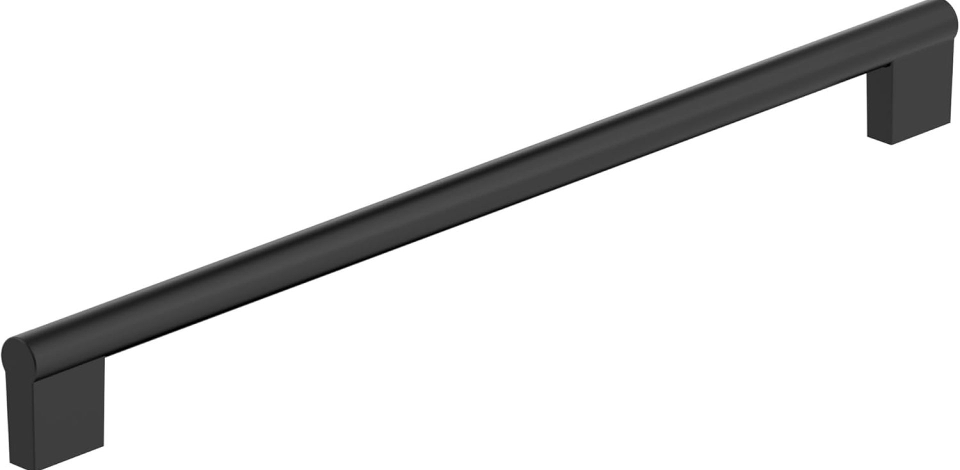Amerock Versa 18 inch (457mm) Middle-to-Middle Matte Black Equipment Pull, BP55535FB Amerock Versa 18 inch (457mm) Middle-to-Middle Matte Black Equipment Pull, BP55535FB