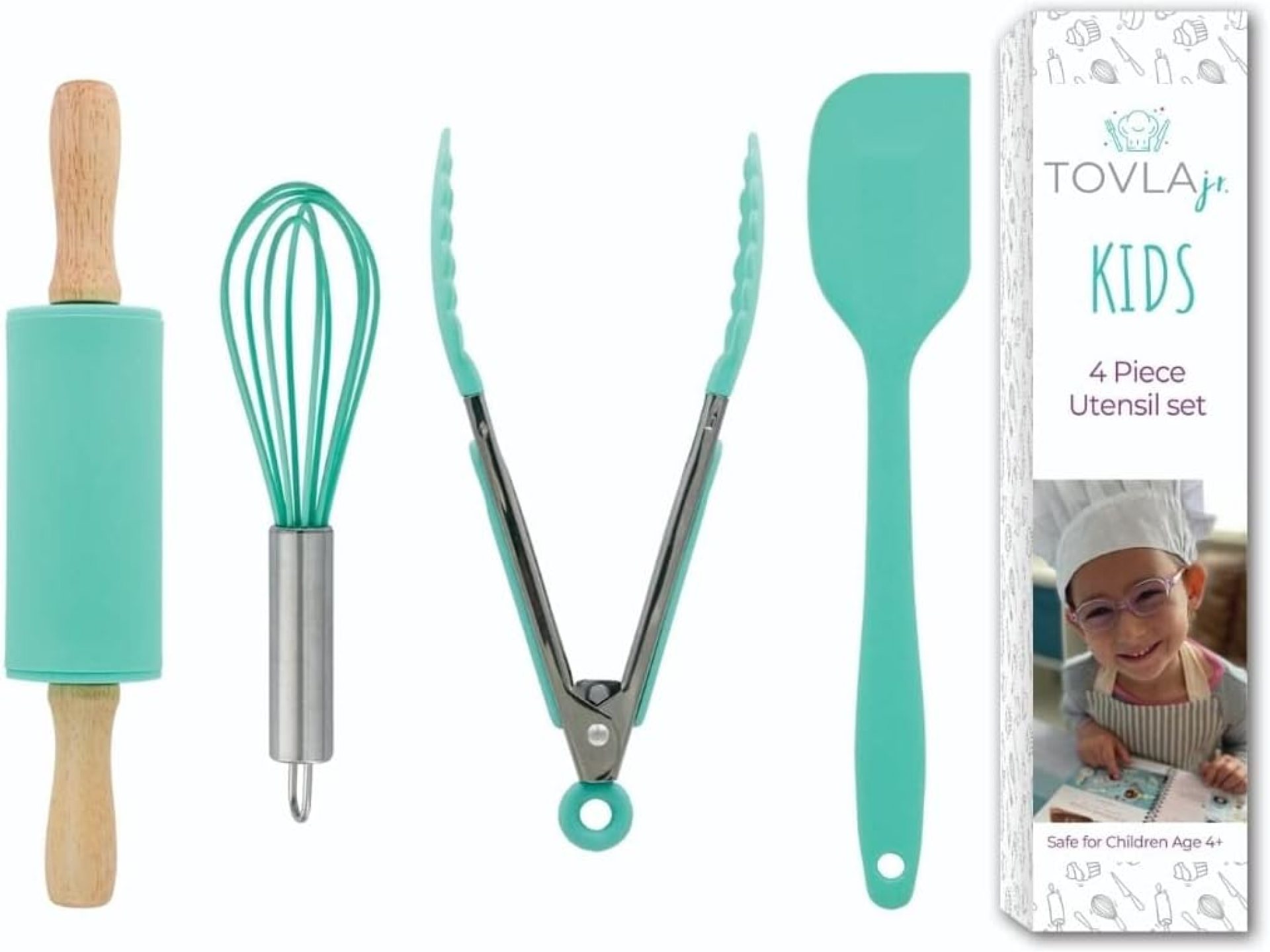 Tovla Jr. Youngsters Cooking Utensils Set – 4-Piece Youngsters Kitchen Instruments – Secure Youngsters Baking Set – Meals Grade Toddler Chef Provides – Gender Impartial Silicone Cookware Package with Spatula Whisk Tongs Rolling Pin Tovla Jr. Youngsters Cooking Utensils Set – 4-Piece Youngsters Kitchen Instruments – Secure Youngsters Baking Set – Meals Grade Toddler Chef Provides – Gender Impartial Silicone Cookware Package with Spatula Whisk Tongs Rolling Pin