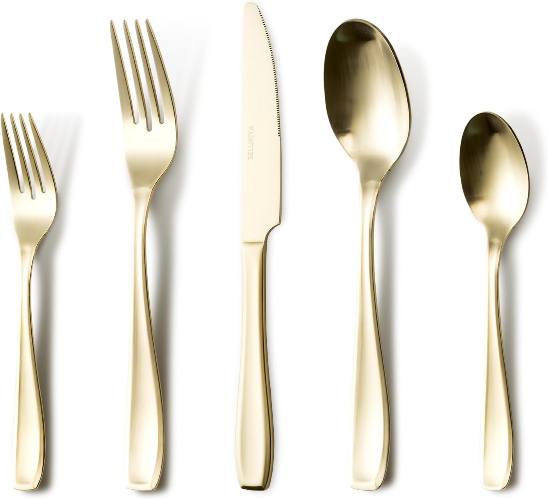 Silverware Set for 4, 20 Piece Stainless Metal Flatware Set, Satin End Cutlery Utensil Set, Dinner Fork Knife Spoon Tableware Set for Dwelling Kitchen, Dishwasher Secure, Matte Champagne Gold Silverware Set for 4, 20 Piece Stainless Metal Flatware Set, Satin End Cutlery Utensil Set, Dinner Fork Knife Spoon Tableware Set for Dwelling Kitchen, Dishwasher Secure, Matte Champagne Gold
