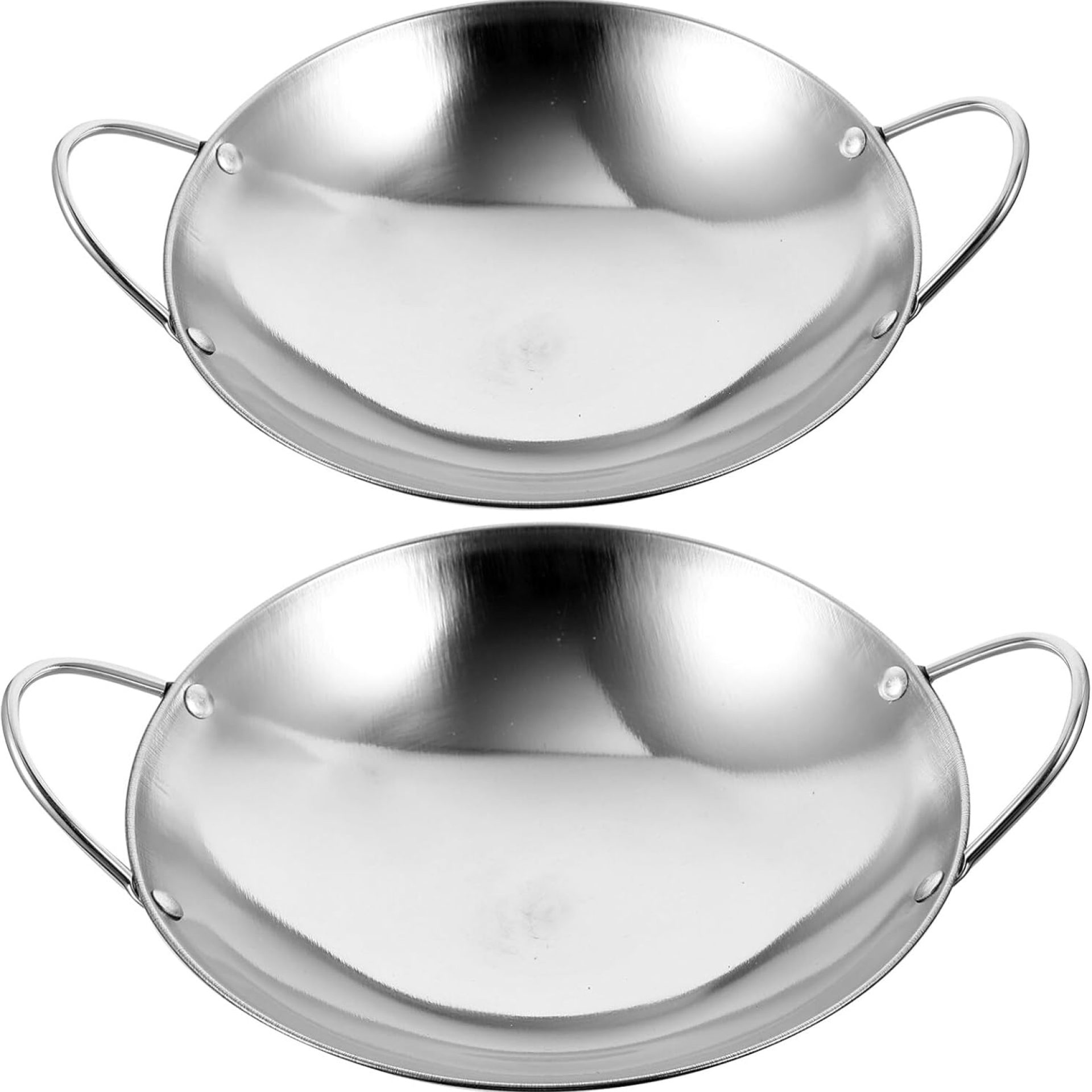 Kichvoe Wok Pans Stainless Metal Pow Stir Fry Pans 2pcs Flat Backside On a regular basis Pan with Double Handles Cooking Pot for Induction Cooktop Electrical Fuel Ceramic Silver Cookware Kichvoe Wok Pans Stainless Metal Pow Stir Fry Pans 2pcs Flat Backside On a regular basis Pan with Double Handles Cooking Pot for Induction Cooktop Electrical Fuel Ceramic Silver Cookware