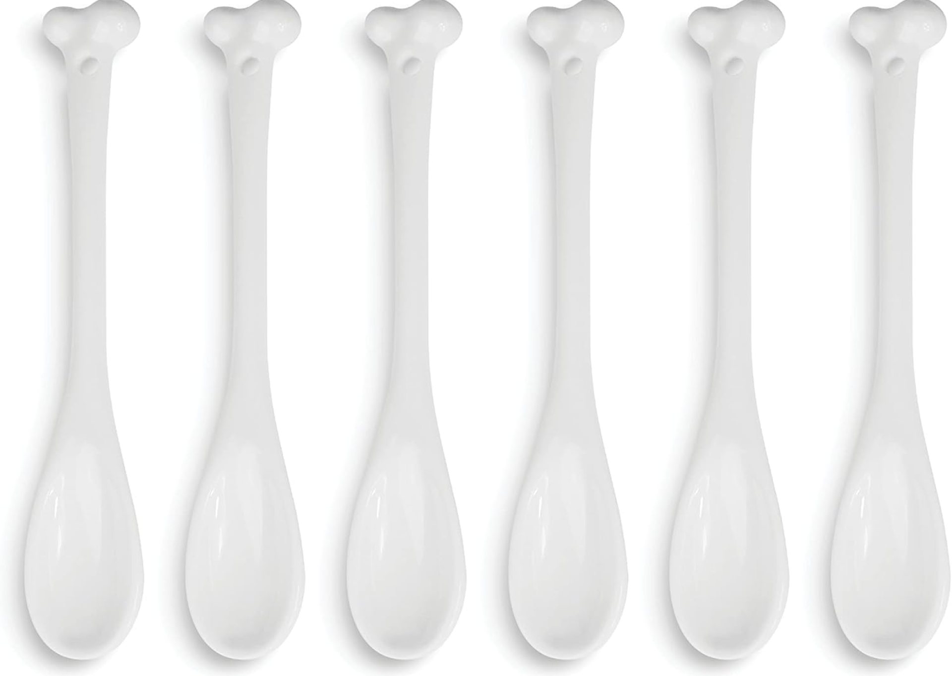 Ceramic Bone Spoons – Set of 6 – Spooky Valentines Day Items, Goth Valentines Day Decor – Cranium Spoon, Witchy Items, Goth Items For Ladies, Spooky Items – Gothic Tea Set Ceramic Bone Spoons – Set of 6 – Spooky Valentines Day Items, Goth Valentines Day Decor – Cranium Spoon, Witchy Items, Goth Items For Ladies, Spooky Items – Gothic Tea Set