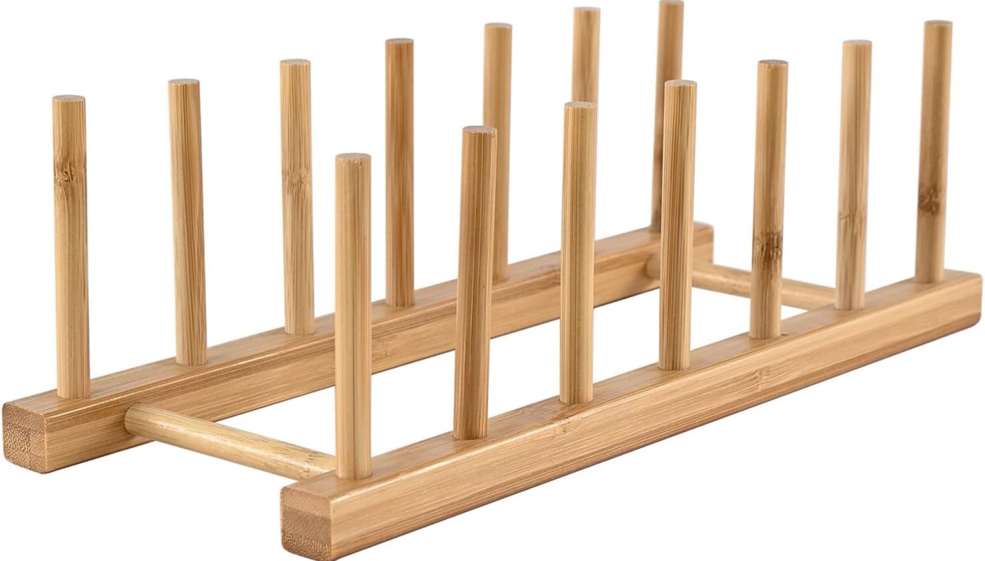 INNERNEED Bamboo Picket Dish Rack Plates Holder Compact Kitchen Storage Cupboard Organizer for Dish/Plate/Bowl/Cup/Pot Lid/Chopping Board INNERNEED Bamboo Picket Dish Rack Plates Holder Compact Kitchen Storage Cupboard Organizer for Dish/Plate/Bowl/Cup/Pot Lid/Chopping Board