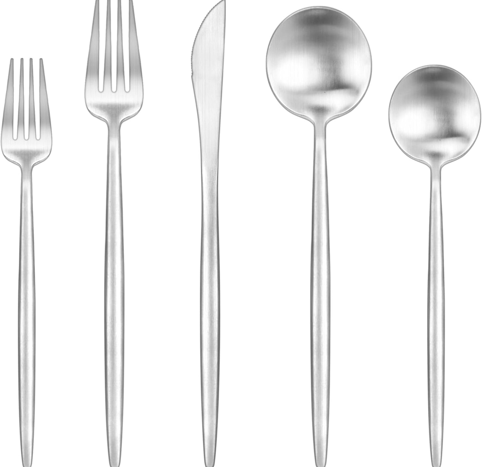 Silverware Set For 8,Ollex 40 Items Matte Flatware Set,Stainless Utensil set with Knives Forks and Spoons Tableware Cutlery Set for Dwelling Kitchen Restaurant Lodge,Satin End&Dishwasher Protected Silverware Set For 8,Ollex 40 Items Matte Flatware Set,Stainless Utensil set with Knives Forks and Spoons Tableware Cutlery Set for Dwelling Kitchen Restaurant Lodge,Satin End&Dishwasher Protected