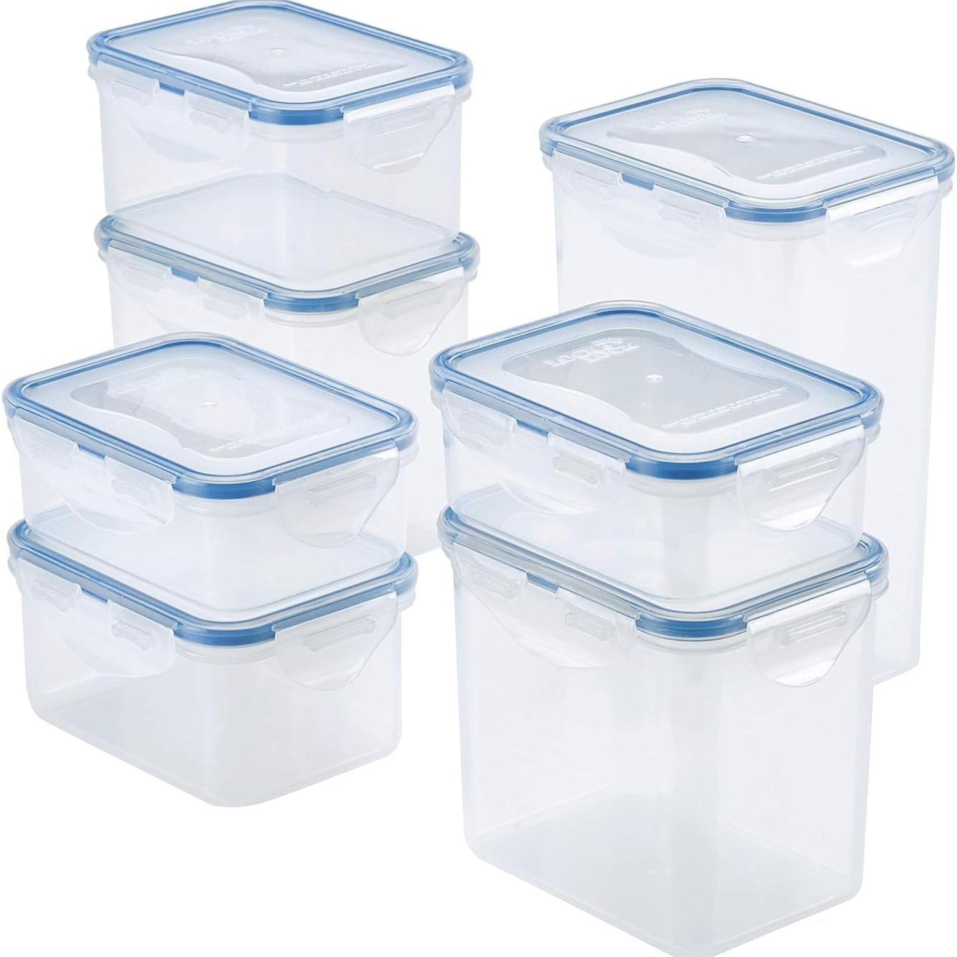 LOCK & LOCK Simple Necessities Meals Storage lids/Hermetic containers, BPA Free, 14 Piece – Tall Rectangle, Clear LOCK & LOCK Simple Necessities Meals Storage lids/Hermetic containers, BPA Free, 14 Piece – Tall Rectangle, Clear