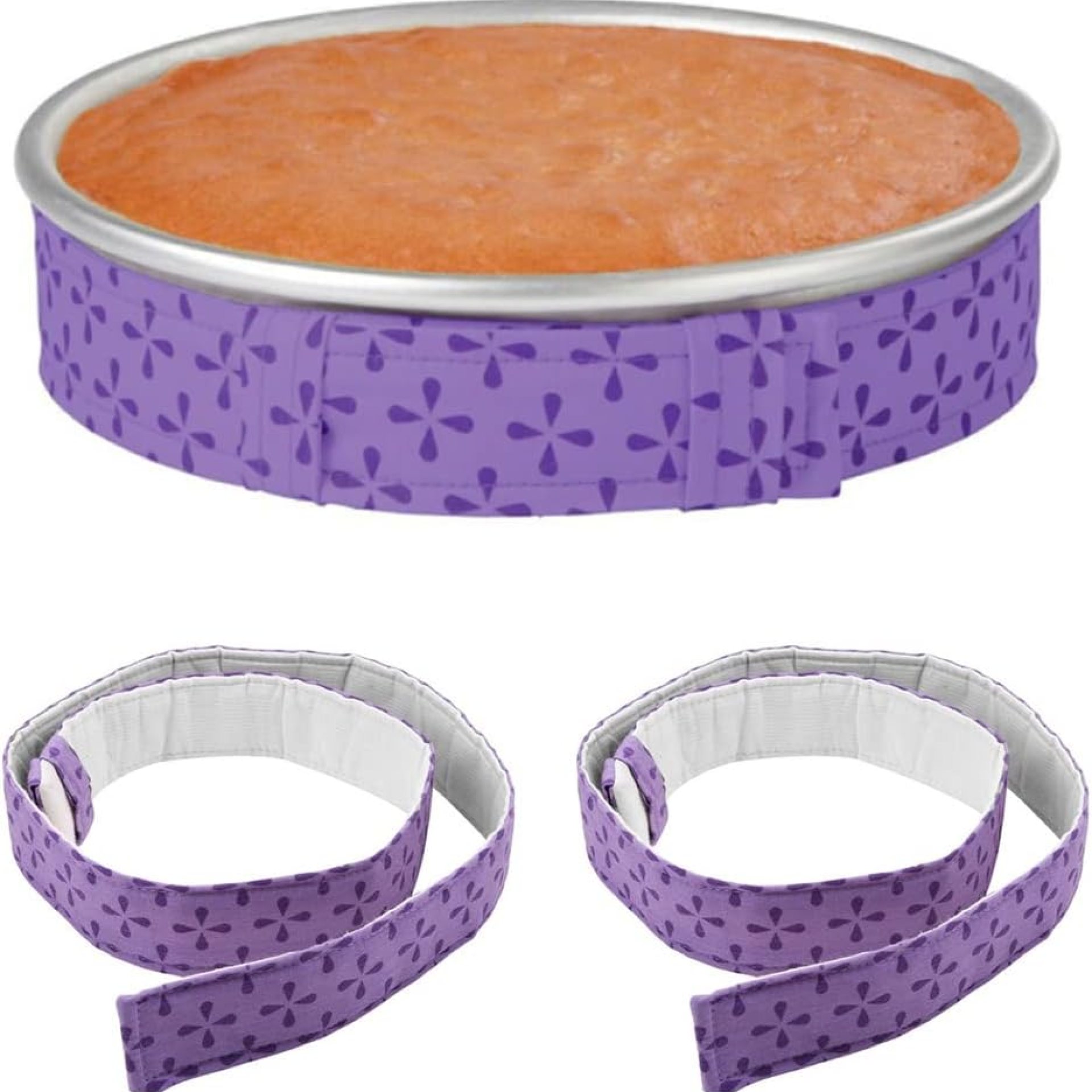 2pcs Cake Strips for Even Baking, Cake Pan Dampen Strips, Cake Bake Even Strip, Thick Cotton Strips for Baking, Cake Leveler and Baking Provides 2pcs Cake Strips for Even Baking, Cake Pan Dampen Strips, Cake Bake Even Strip, Thick Cotton Strips for Baking, Cake Leveler and Baking Provides