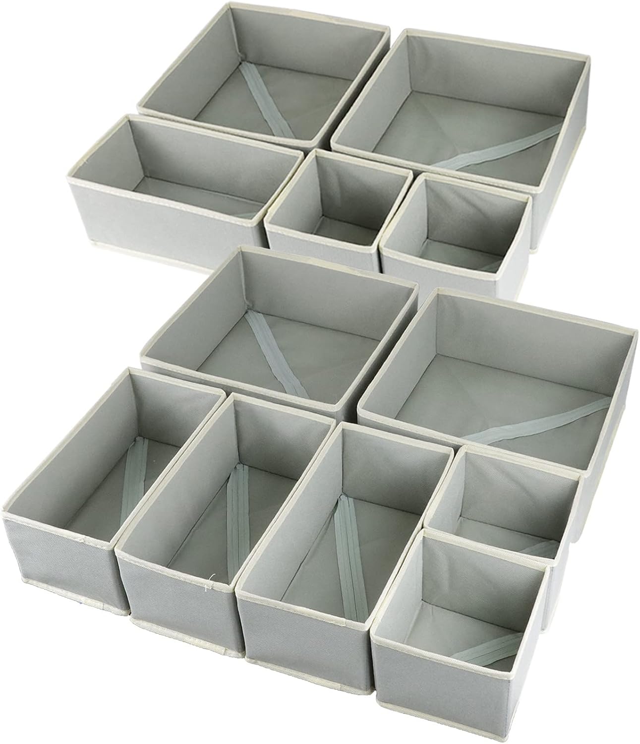 12 Pack Drawer Organizer for Clothes, Foldable Material Drawer Dividers Storage Bins, Garments Drawer Organizer for Underwear,Folded Garments,Child Clothes,Socks,Bra,Towels,Ties 12 Pack Drawer Organizer for Clothes, Foldable Material Drawer Dividers Storage Bins, Garments Drawer Organizer for Underwear,Folded Garments,Child Clothes,Socks,Bra,Towels,Ties