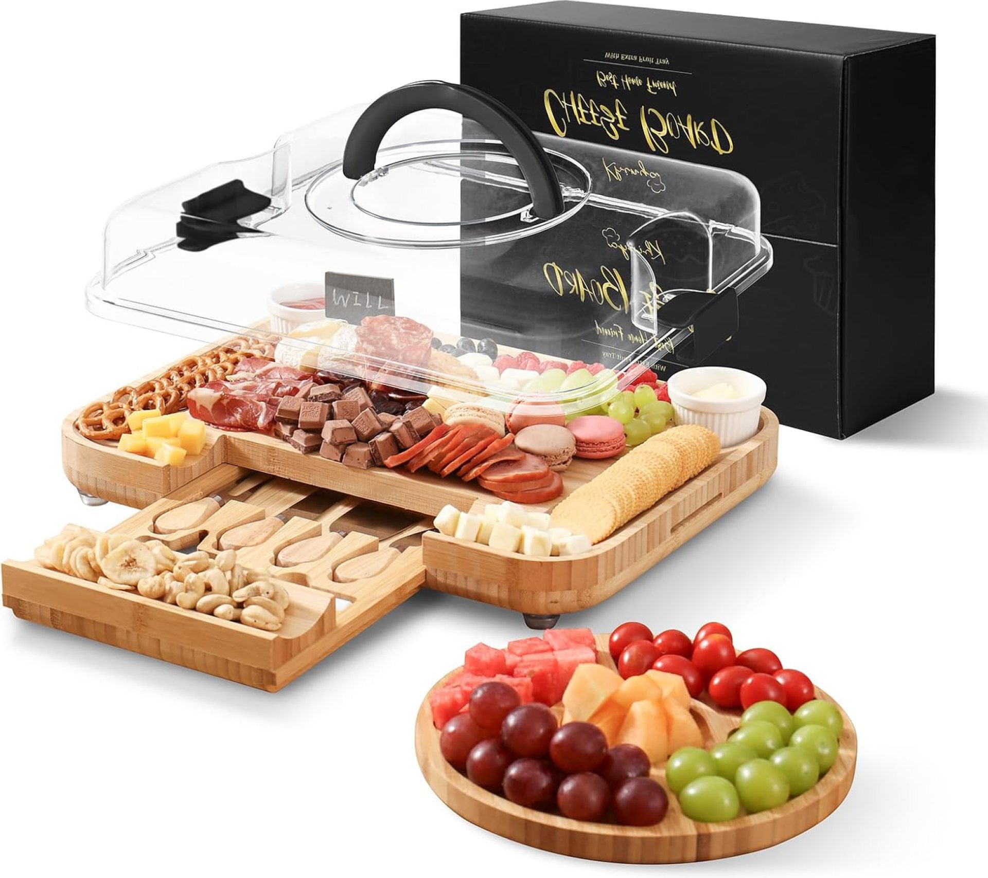 Charcuterie Boards – Charcuterie Board Equipment, Cheese Board Set with Fork and Knife, Charcuterie Board with Lid, Particular Marriage ceremony Items, Plastic Cowl with Deal with(1 Drawer Obsidian) Charcuterie Boards – Charcuterie Board Equipment, Cheese Board Set with Fork and Knife, Charcuterie Board with Lid, Particular Marriage ceremony Items, Plastic Cowl with Deal with(1 Drawer Obsidian)