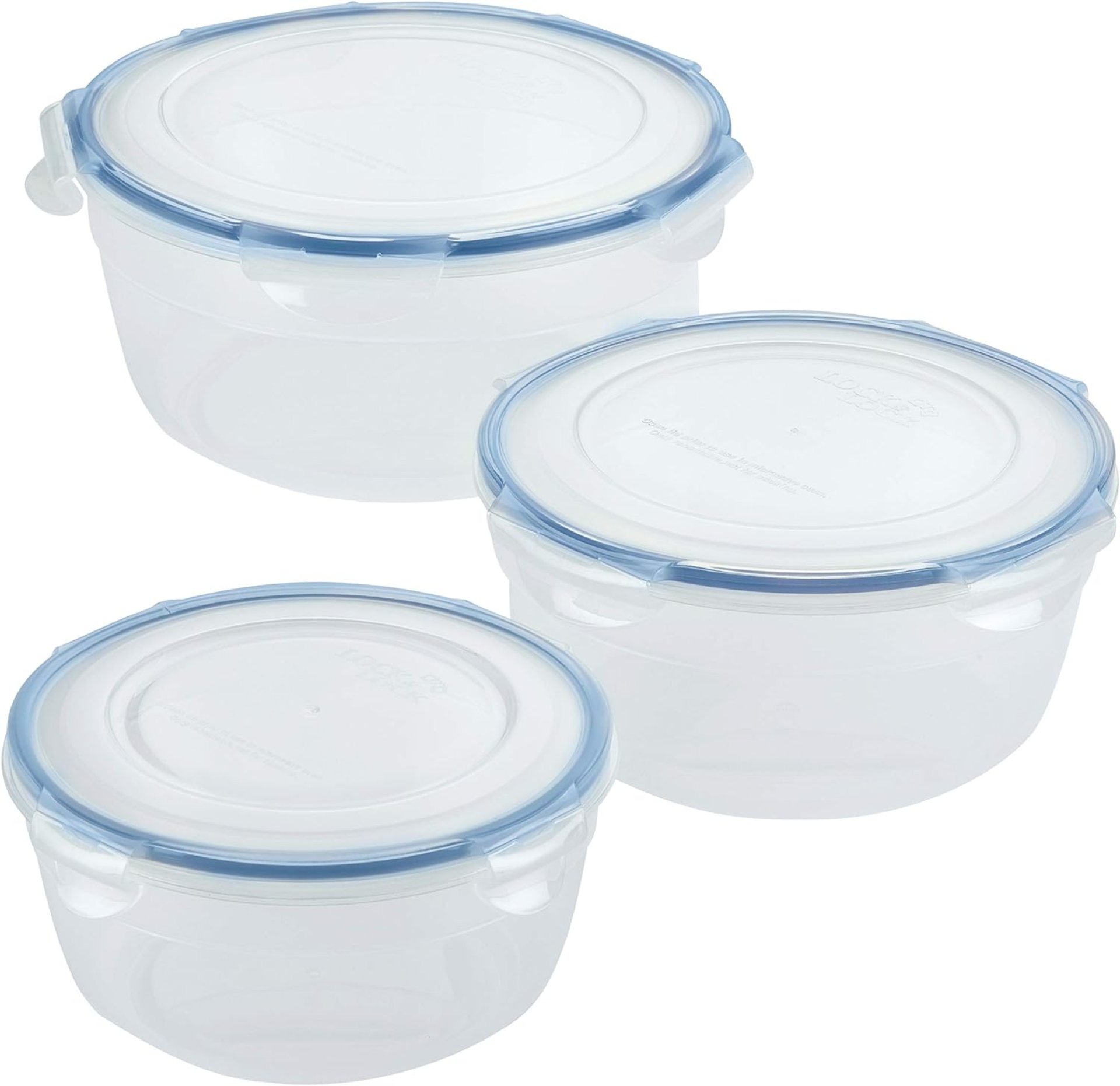 LocknLock Simple Necessities Meals Storage lids/Hermetic containers/Stackable, BPA Free, 6 Piece, Clear LocknLock Simple Necessities Meals Storage lids/Hermetic containers/Stackable, BPA Free, 6 Piece, Clear