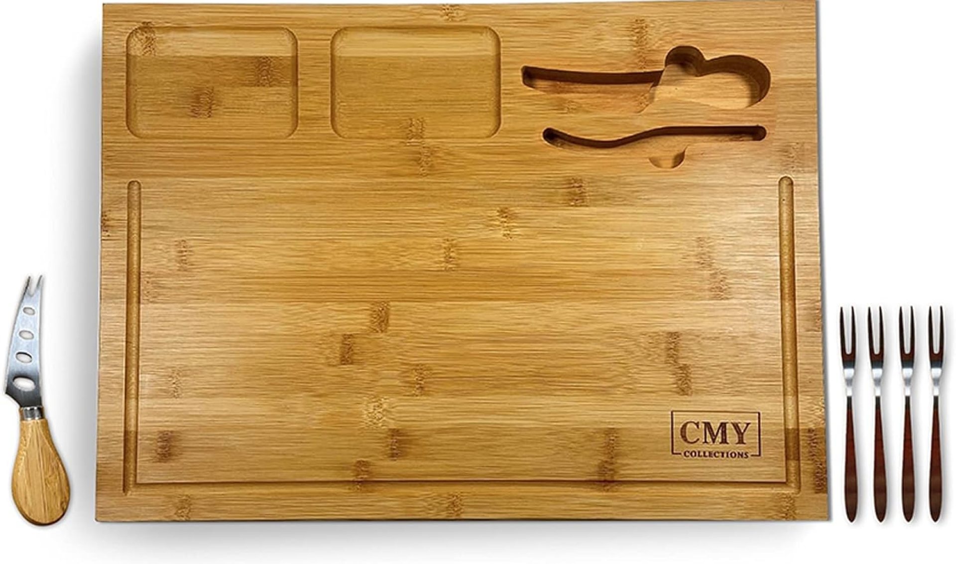 Charcuterie Board, Cheese Server, Bamboo Cheese Board and Knife Set, Cheese Plate, Cheese Platter, Serving Tray – Reversible 2-IN-1. Charcuterie Board, Cheese Server, Bamboo Cheese Board and Knife Set, Cheese Plate, Cheese Platter, Serving Tray – Reversible 2-IN-1.