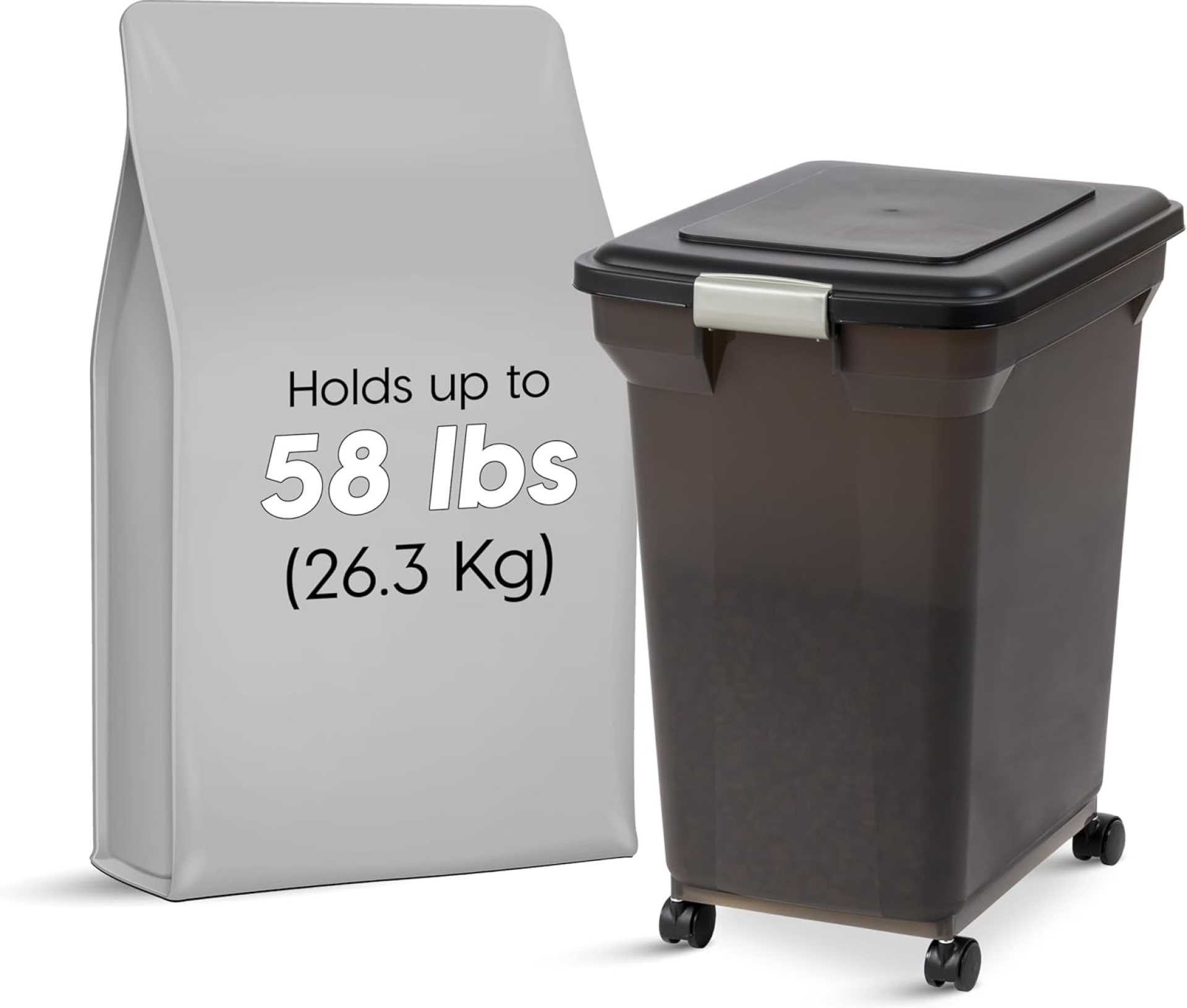 IRIS USA WeatherPro Hermetic Canine Meals Storage Container, As much as 58 lbs, Attachable Wheels, For Canine Cat Hen and Different Pet Meals Storage Bin, Maintain Contemporary, Simple Mobility, BPA Free, Smoke IRIS USA WeatherPro Hermetic Canine Meals Storage Container, As much as 58 lbs, Attachable Wheels, For Canine Cat Hen and Different Pet Meals Storage Bin, Maintain Contemporary, Simple Mobility, BPA Free, Smoke