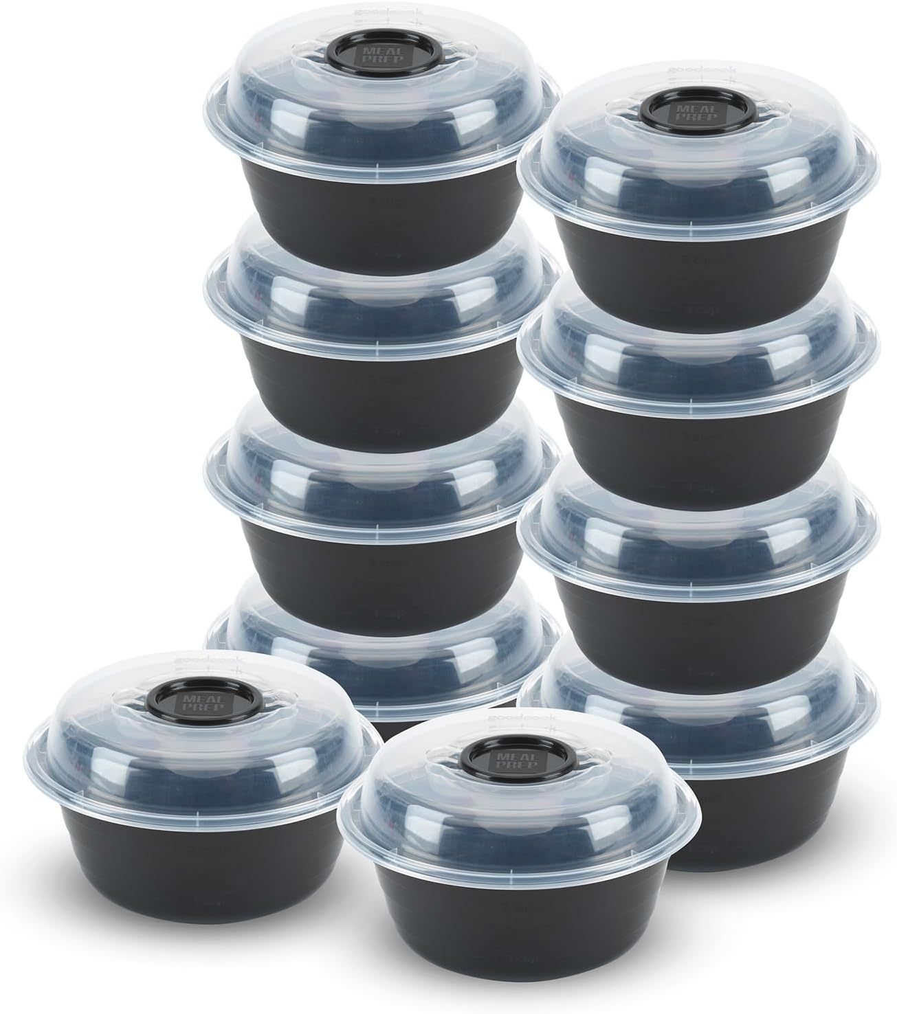 GoodCook BPA Free Meal Prep Bowl Container with Dressing Cups, Set of 10 – Microwave & Dishwasher-Secure Meals Organizers, Meals Storage Set with Snap Shut Lids, Meal Prep Kitchen Containers GoodCook BPA Free Meal Prep Bowl Container with Dressing Cups, Set of 10 – Microwave & Dishwasher-Secure Meals Organizers, Meals Storage Set with Snap Shut Lids, Meal Prep Kitchen Containers