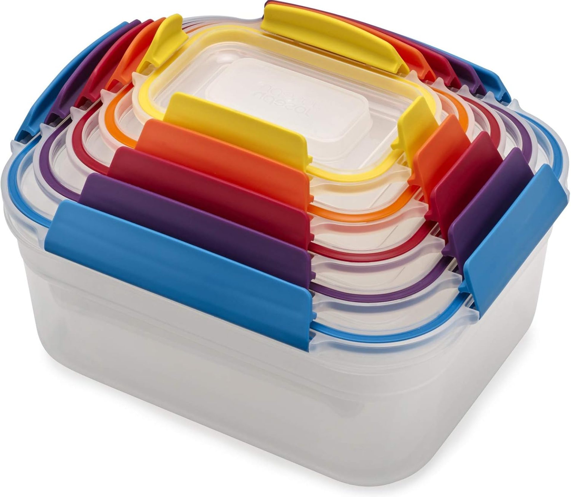 Joseph Joseph Nest Lock Plastic BPA Free Meals Storage Container Set with Lockable Hermetic Leakproof Lids, 10-Piece, Multi-Shade Joseph Joseph Nest Lock Plastic BPA Free Meals Storage Container Set with Lockable Hermetic Leakproof Lids, 10-Piece, Multi-Shade