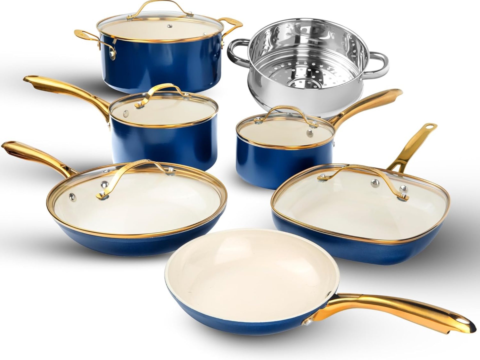 GOTHAM STEEL 20 Computer Ceramic Cookware Set Nonstick, Pots and Pans Set Non Stick for Kitchen with Frying Pan, Sauce Pan, Pots and Pans for Cooking, Non Poisonous Cookware Units, Oven and Dishwasher Protected GOTHAM STEEL 20 Computer Ceramic Cookware Set Nonstick, Pots and Pans Set Non Stick for Kitchen with Frying Pan, Sauce Pan, Pots and Pans for Cooking, Non Poisonous Cookware Units, Oven and Dishwasher Protected