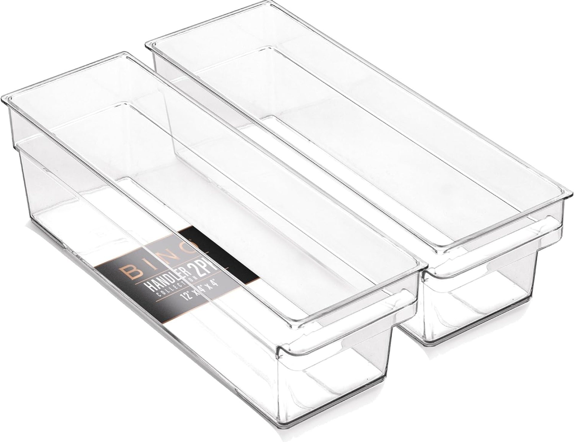 BINO | Plastic Storage Bins, Small – Shallow | THE HANDLER COLLECTION | Multipurpose Organizer Bins | Kitchen Pantry Organizers and Storage | Clear Containers for Organizing Residence | Freezer Organizer BINO | Plastic Storage Bins, Small – Shallow | THE HANDLER COLLECTION | Multipurpose Organizer Bins | Kitchen Pantry Organizers and Storage | Clear Containers for Organizing Residence | Freezer Organizer